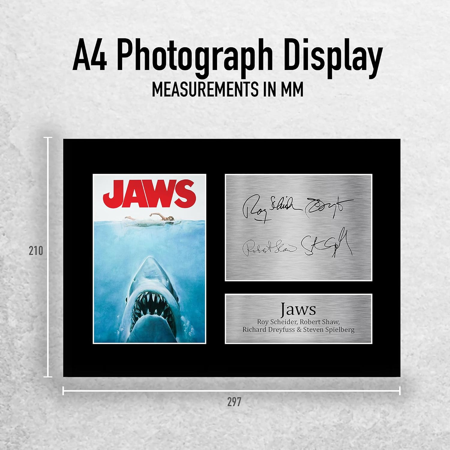 HWC Trading Jaws Gift Signed A4 Printed Autograph the Cast Gifts Photo Display image number 5