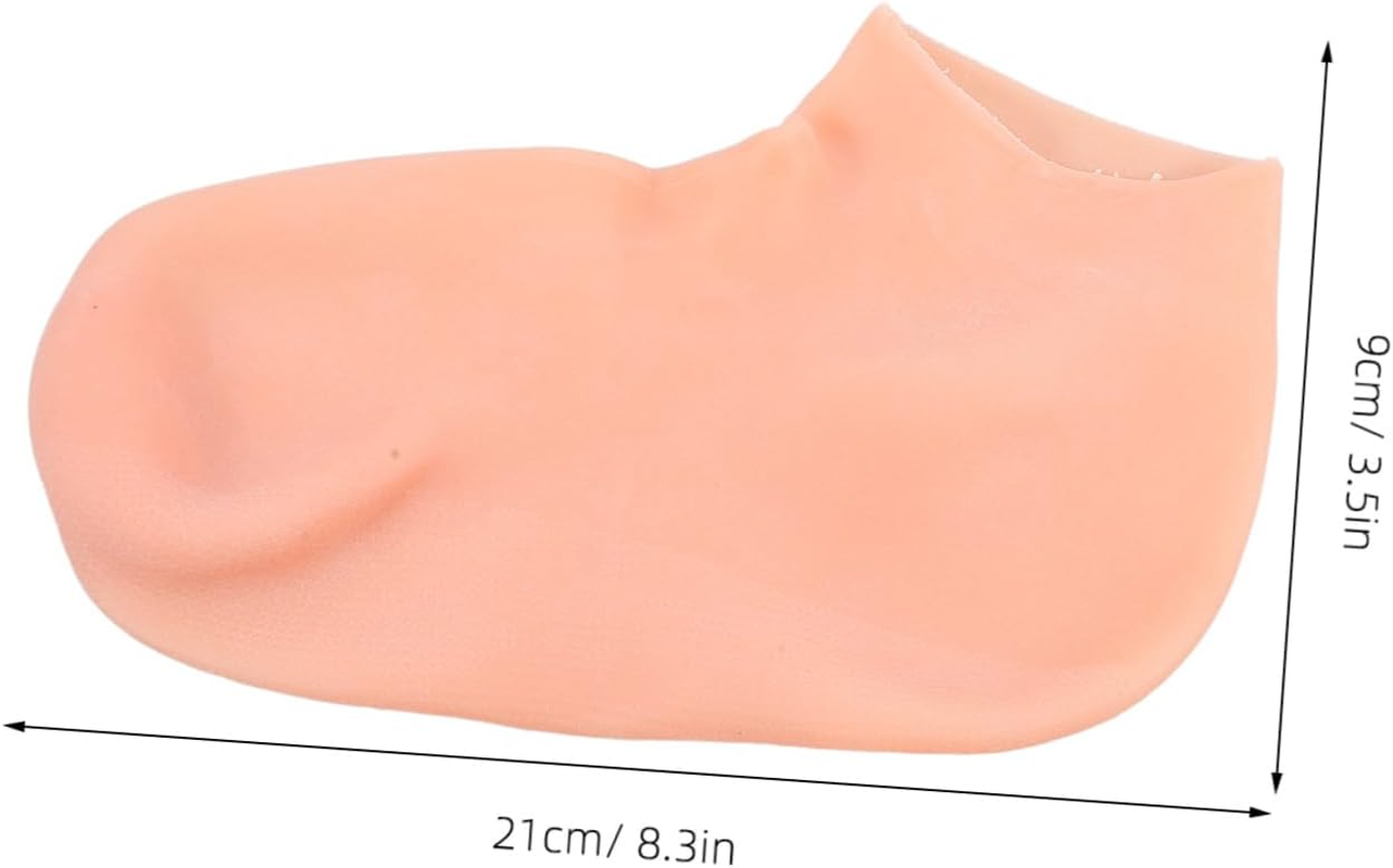 NOLITOY 2Pairs Lotion Socks Moisturizing Spa Socks Reusable Elastic for Women Overnight Foot Care image number 3