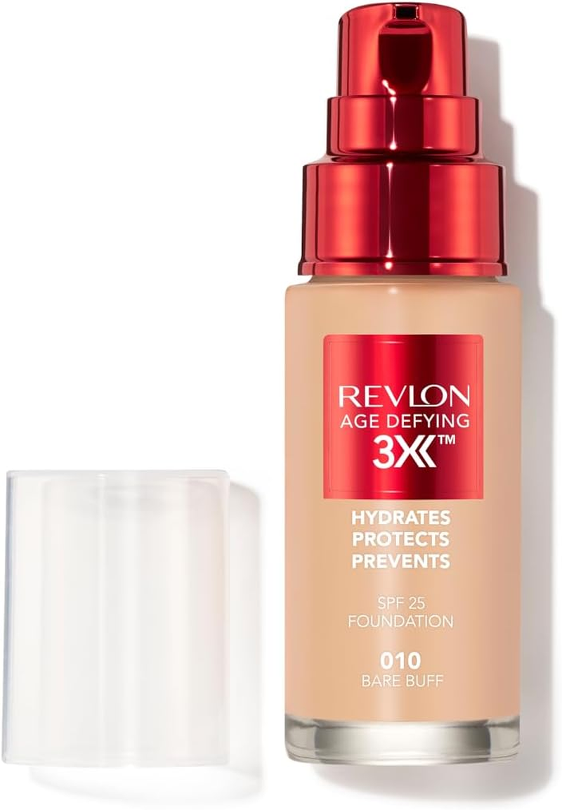Revlon Age Defying 3X Foundation, Bare Buff, Medium Coverage, Natural Finish, SPF25, Anti-Aging, 30Ml image number 3