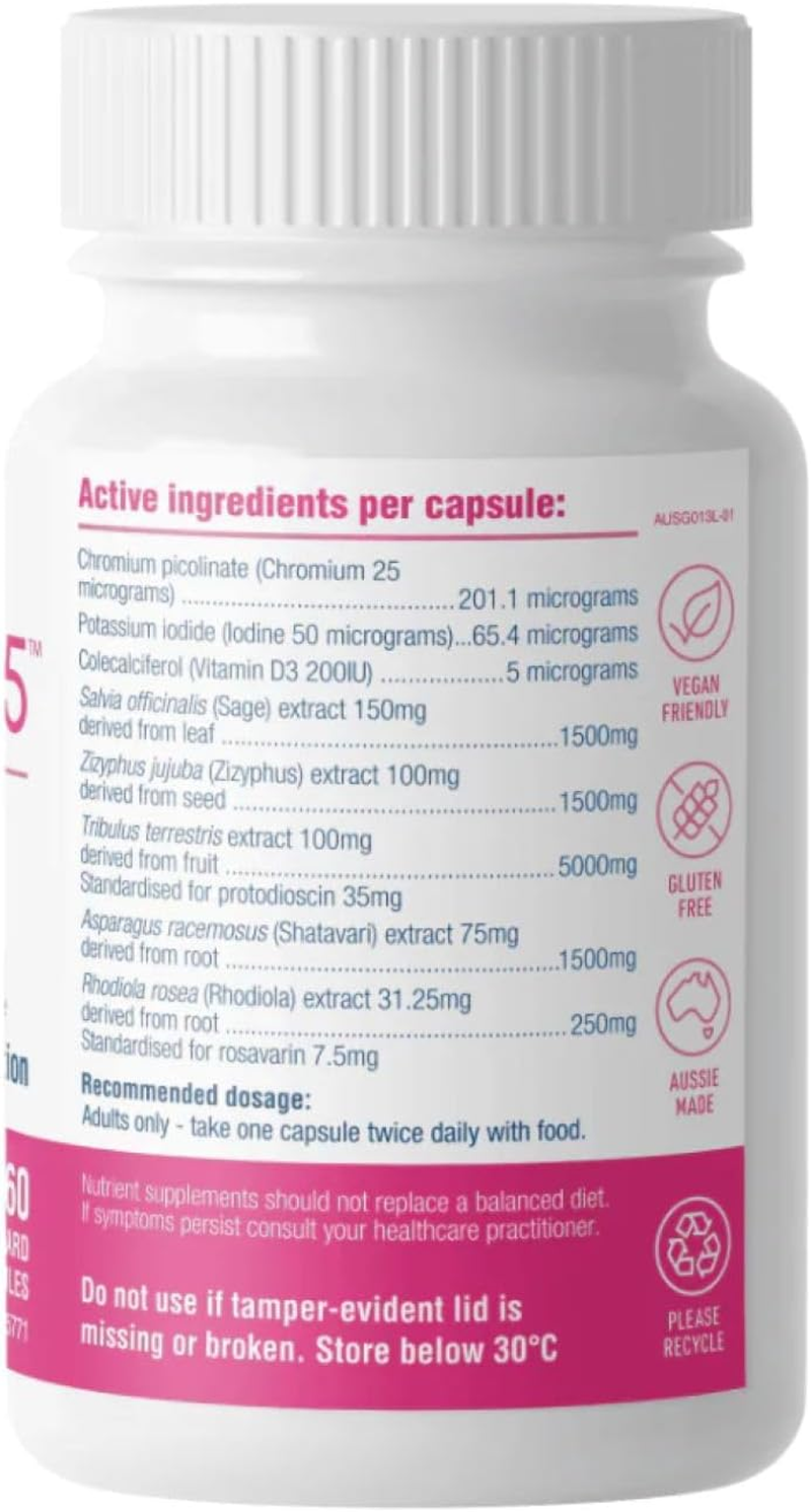 Femme 365 Botanical Capsules for Women, Daily Herbal Blend Inspired by Ayurvedic, Chinese and Western Traditions, 60 Capsules image number 5