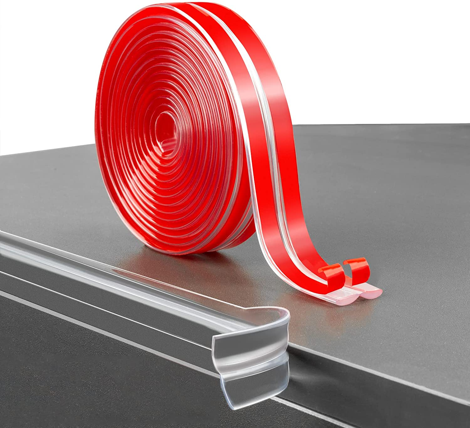 10FT Baby Proofing Edge Protector Strip, Furniture Corner Guards, Pre-Tape Adhesive Protectors against Sharp Corners and Edges