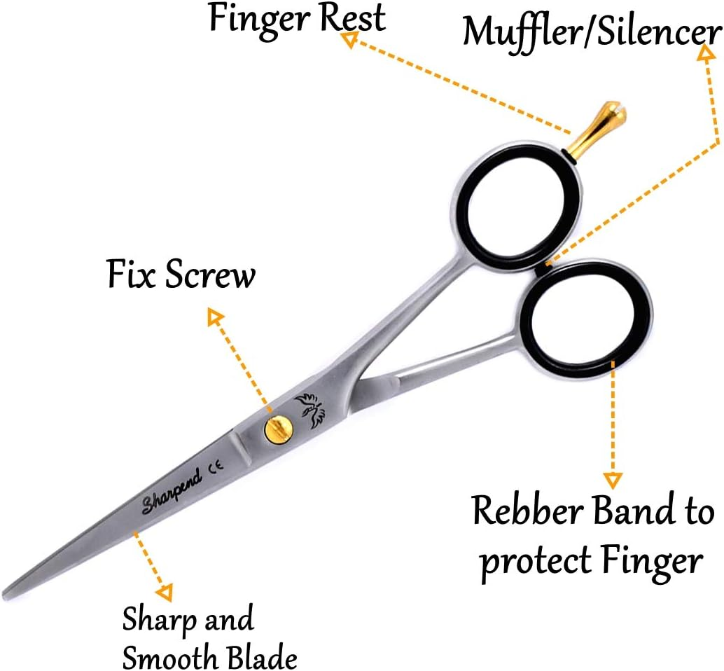 Hair Cutting Scissors Professional 6'' Hairdressing Shears, Thinning Scissors, Japanese Stainless Steel Razor Sharp Scissors for Barber & Salon Kit for Men & Women image number 1