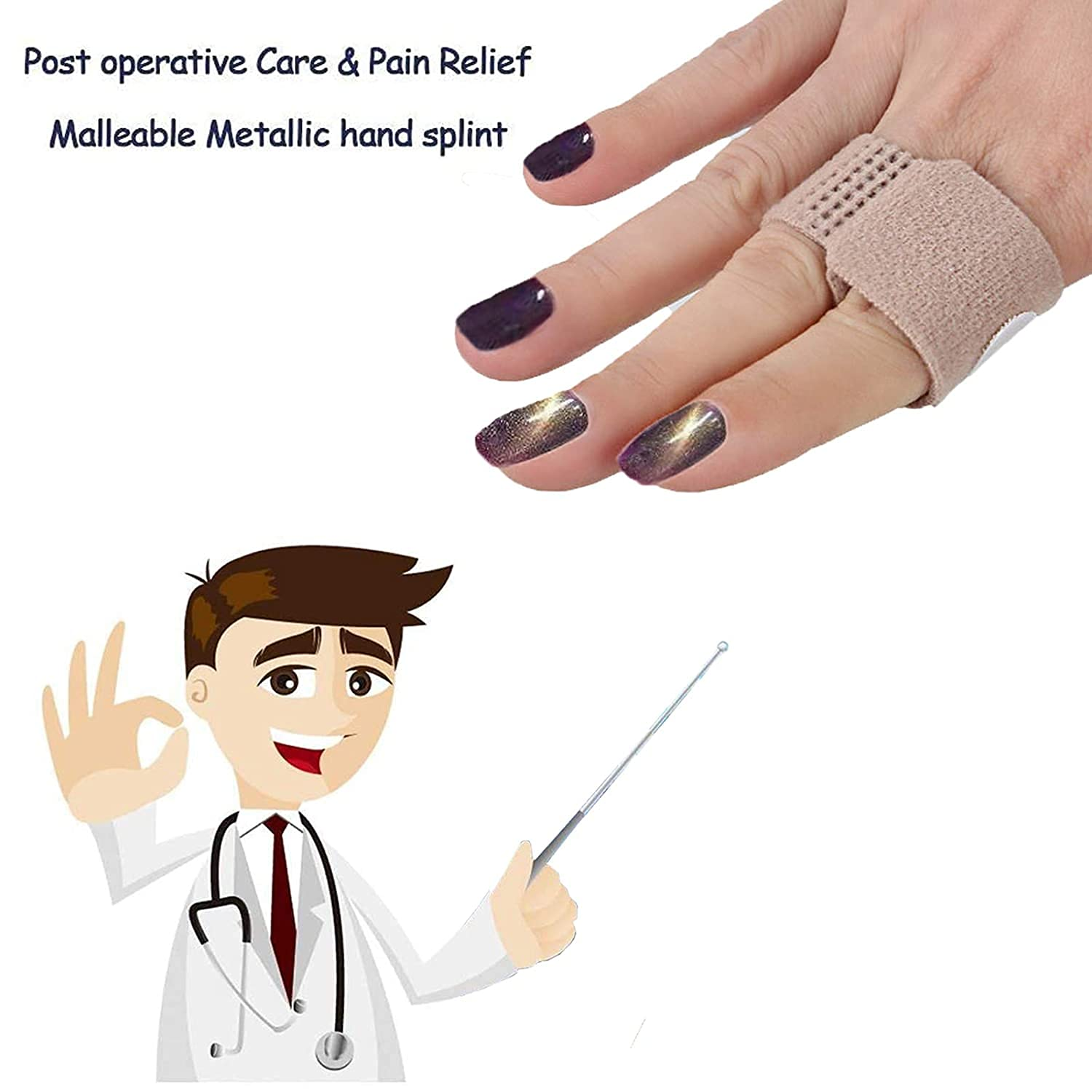 Reppkyh Buddy Finger Wraps, Pack of 8 Finger Tapes for Broken, Sprained, Fractured Finger, Finger Straps for Jammed image number 6