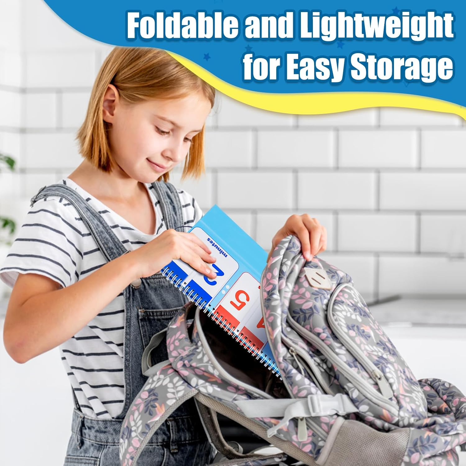 Torlam Learning Clock Flip Chart Colorful Analog & Digital Telling Time Teaching Clock for Kids, Math Manipulatives 1St 2Nd Grade Homeschool Supplies Kindergarten Preschool Learning Activities Games image number 6