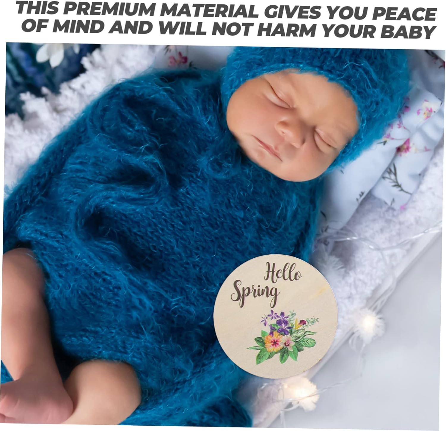 10Pcs Cards Double-Sided round Growth Discs for Newborn Photography Keepsakes for Monthly and Social Media Sharing image number 6