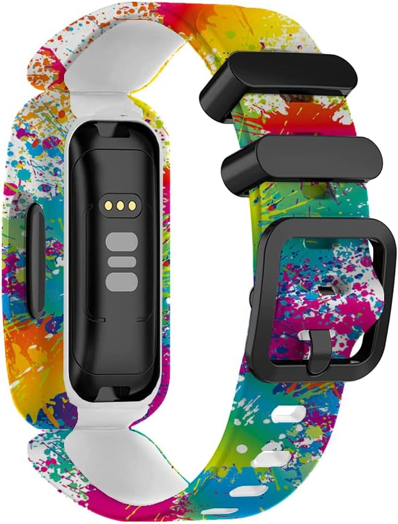 Fitturn Compatible with Fitbit Ace 3 Bands Kids Replacement Silicone Colorful Rubber Adjustable Sport Bands Accessories for Ace 3 Activity Tracker for Kids 6+ - 5Pack-1 image number 4