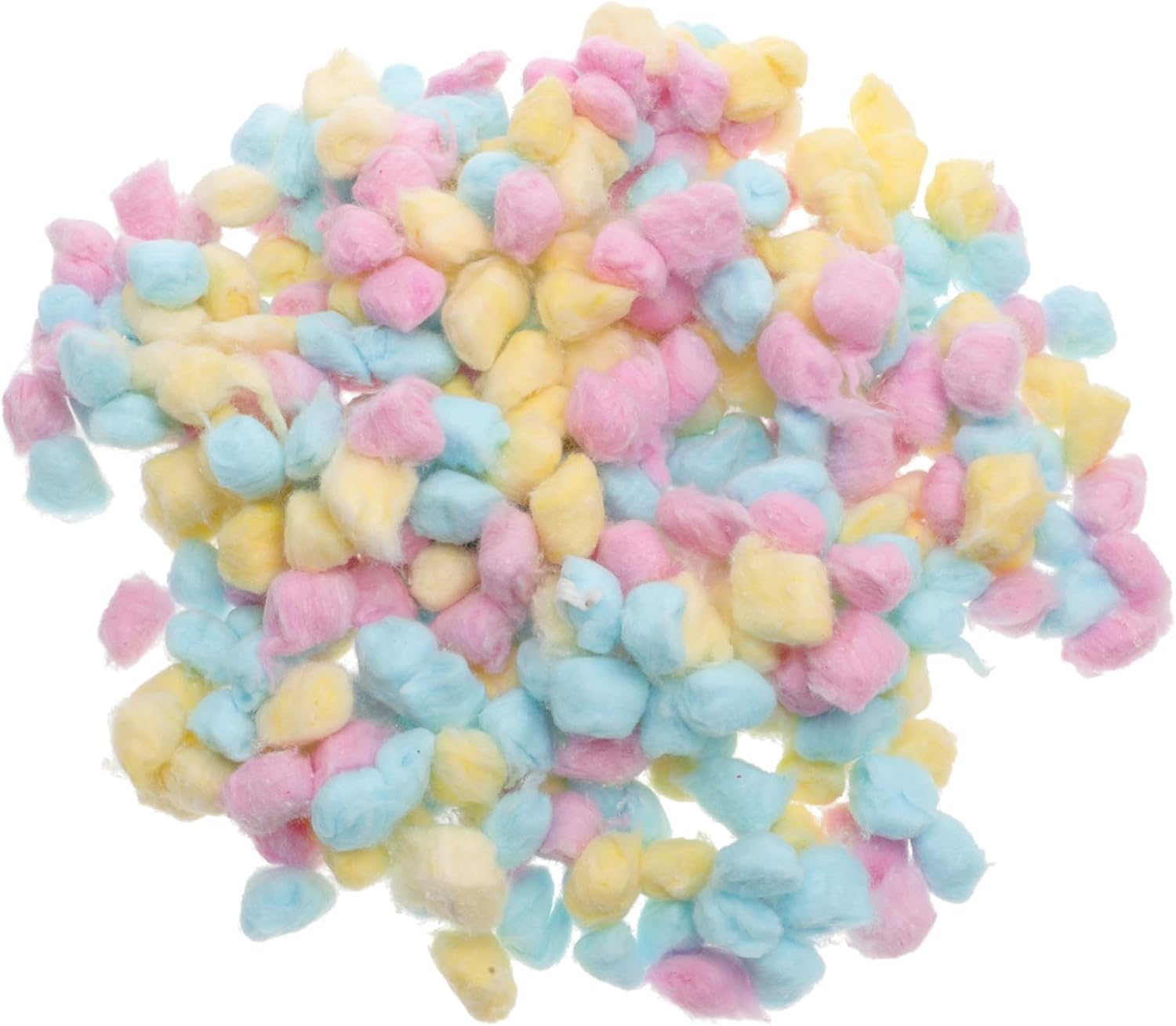 Healeved 500G Baby Cotton Balls Small Size Face Cleansing Makeup Removal Cotton Pads in Pink Yellow Blue for Newborn Skincare and Nail Polish Removal image number 1