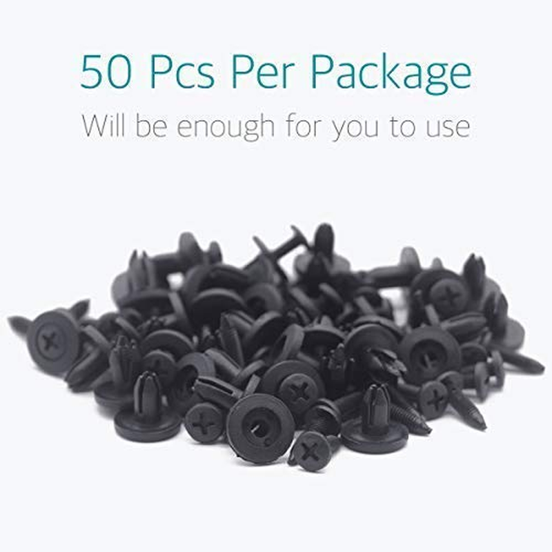 Lantee 50 Pcs Push-Type Retainer Clips for Honda 90684-SA5-003 Isuzu 8942981190 Nissan 10998-30880