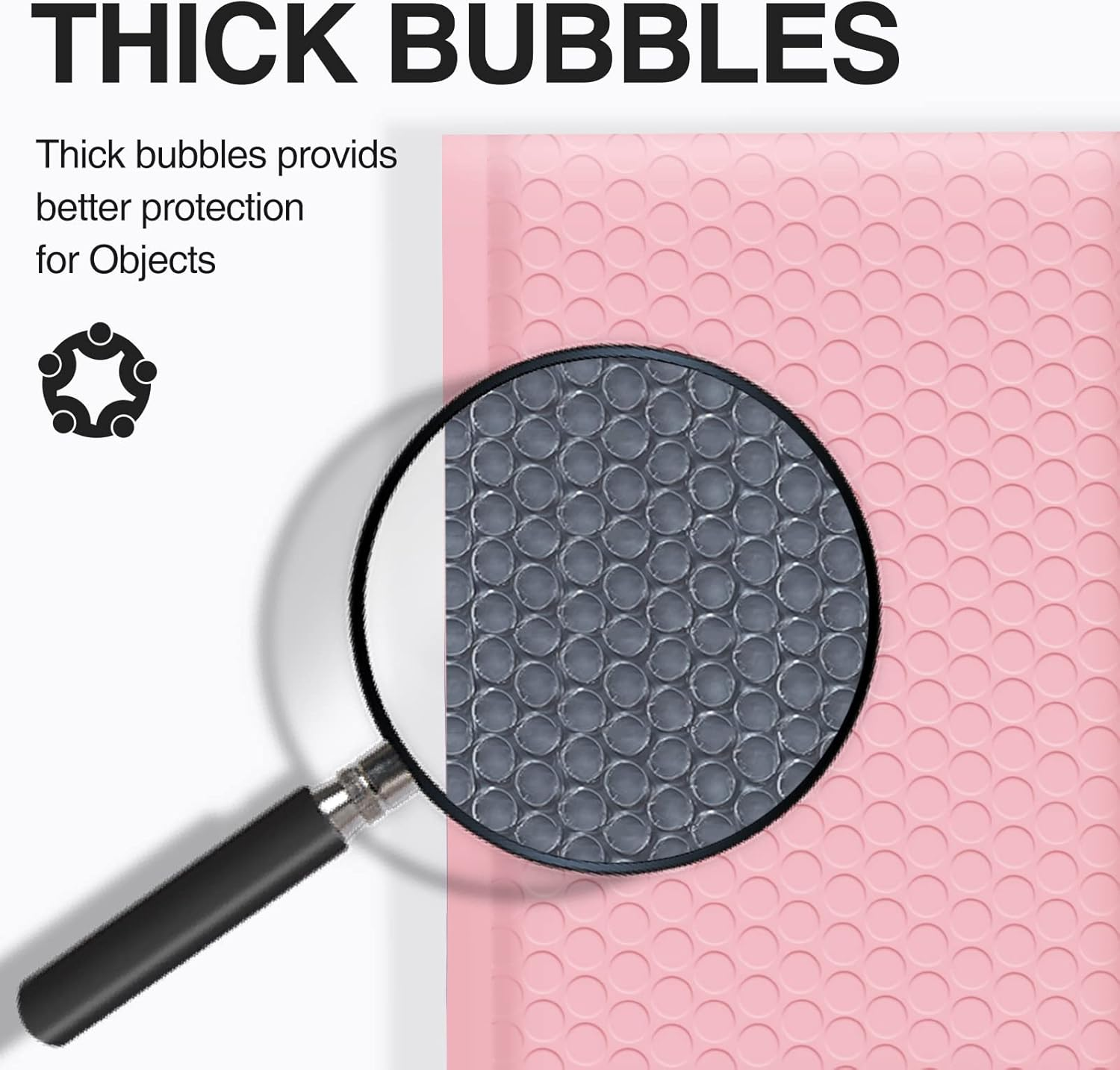 UCGOU 6X10" Light Pink Bubble Mailers Padded Envelopes Shipping Bags 25Pcs image number 2