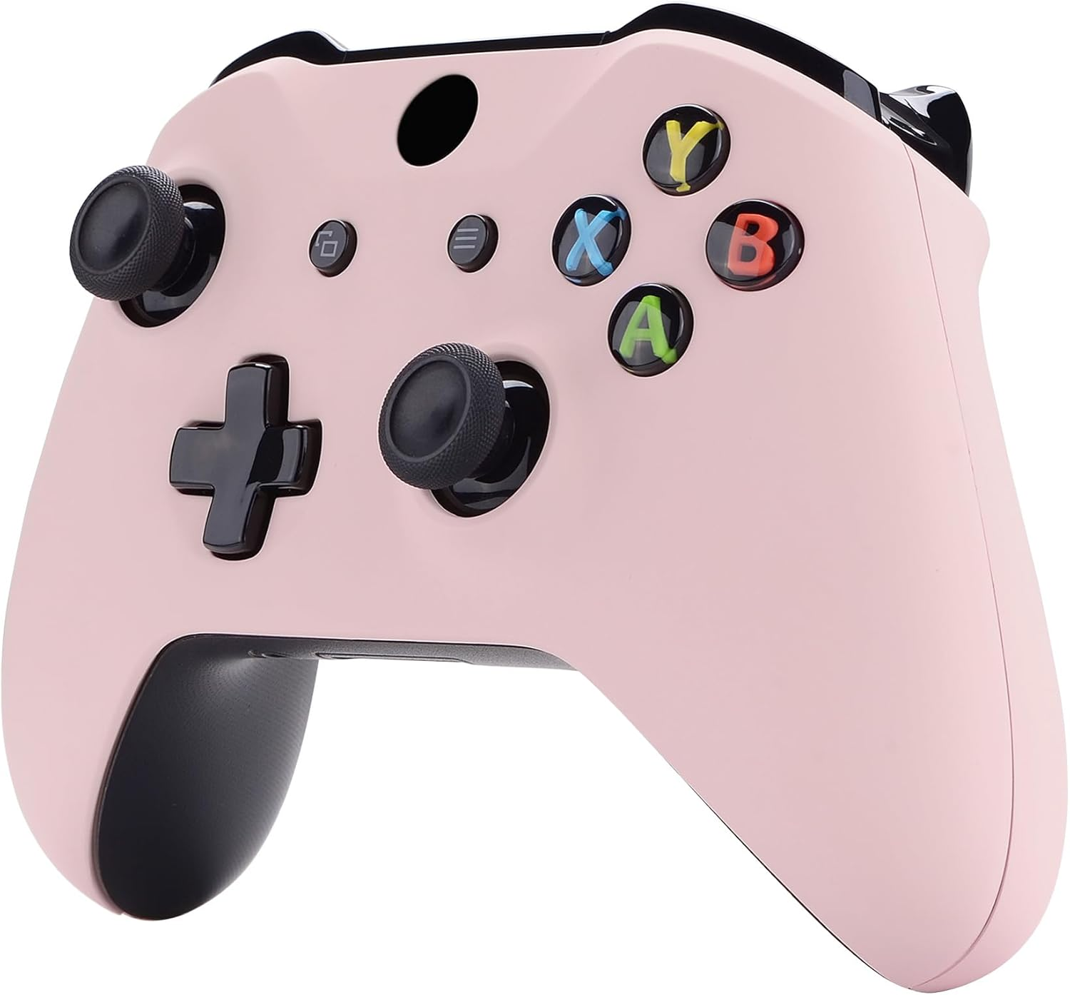 Extremerate Front Housing Shell + Side Rails Handles for Xbox One Controller (Model 1708), Cherry Blossoms Pink Replacement Faceplate Parts with Back Panels for Xbox One X & One S Controller - Chameleon Purple Blue image number 4