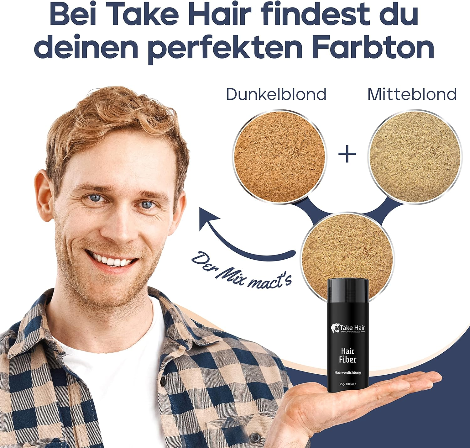 Take Hair Scatter Hair Refill Bag I Holds in Rain and Wind I for Men and Women I 100 G Pouring Hair for Hair Thickening I Hair Fibers for Hair Loss and Light Hair (Red) image number 4