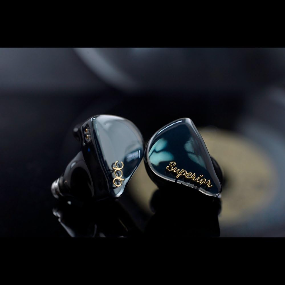 Qdc-Superior-Bk Superior Piano Black Earbuds with 0.4 Inch (10 Mm) Single Full Range Dynamic Driver, Coaxial Dual Magnetic Circuit & Dual Cavity Structure, Uses Iem2Pin Connectors, High Resolution, image number 2