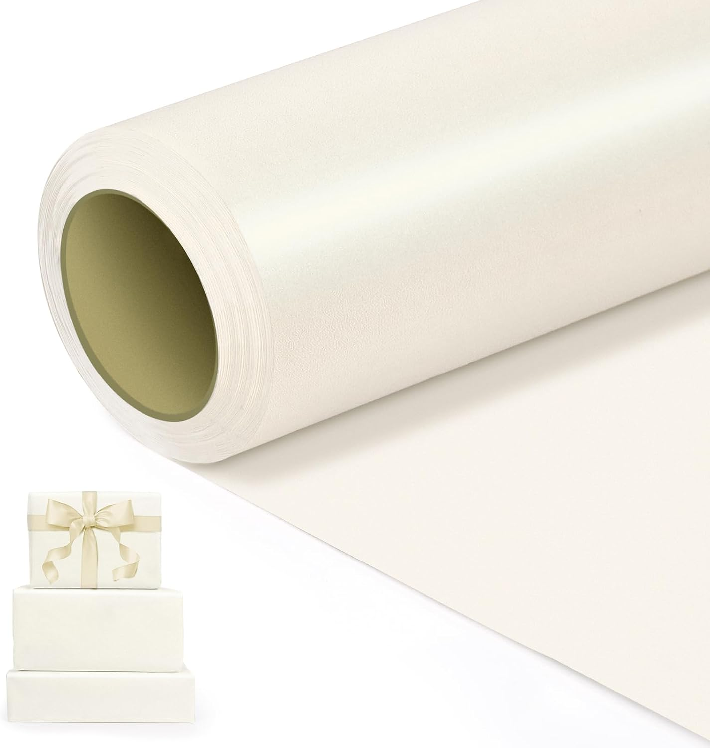 Fayrvind Gift Wrapping Paper, 17 Inches X 32.8 Feet Solid Color Pearly-Lustre Paper, Luxury Decorative Paper Rolls for Wedding, Valentine'S Day, Birthday, Baby Shower, Christmas, DIY Bouquet (Pastel Pink)