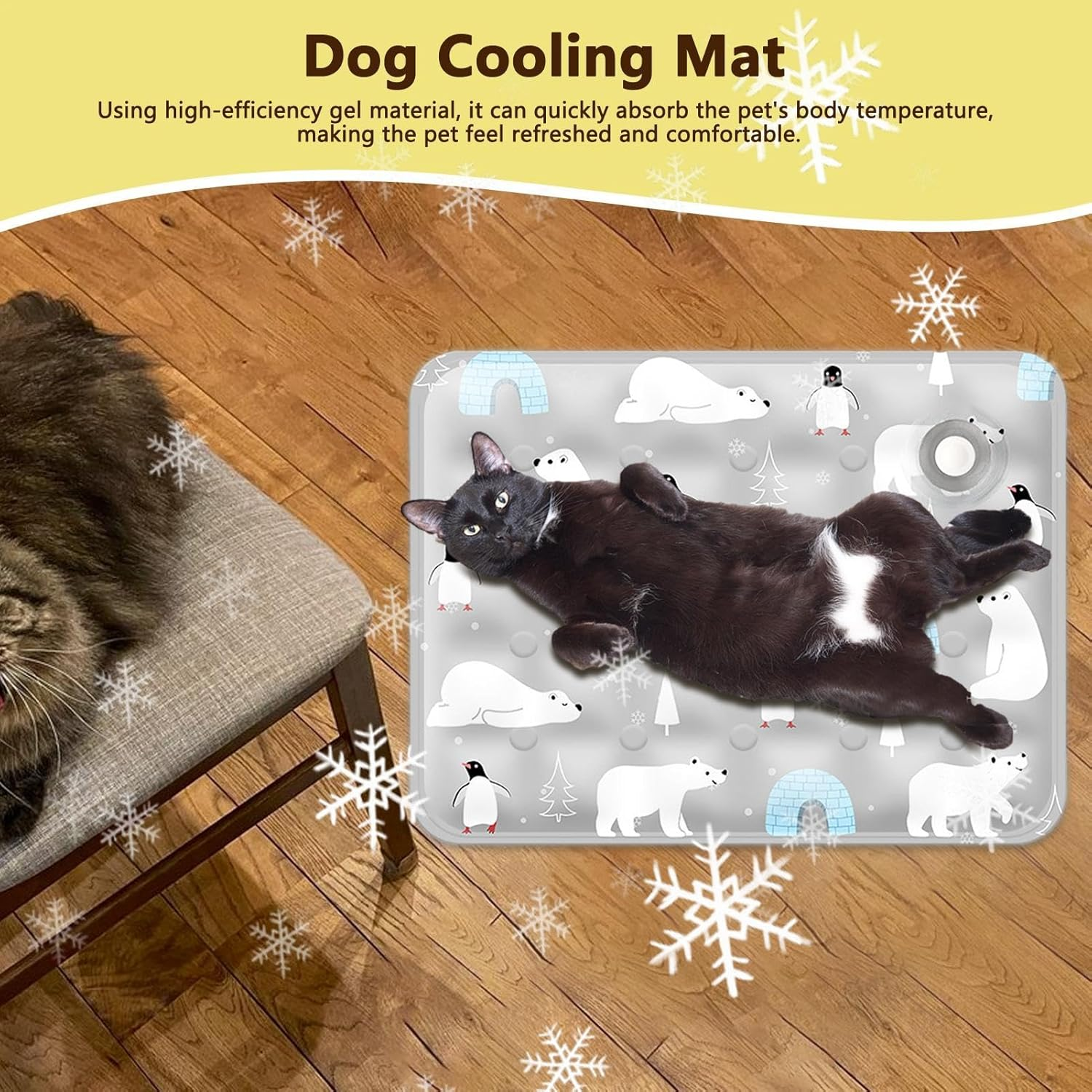 Dog Cooling Mat, Waterproof Kennel Pad, Pet Cooling Blanket, Foldable Cooling Pad, Washable Pet Cooling Pad for Dog, Cat, Cooling Pad Summer - L image number 2