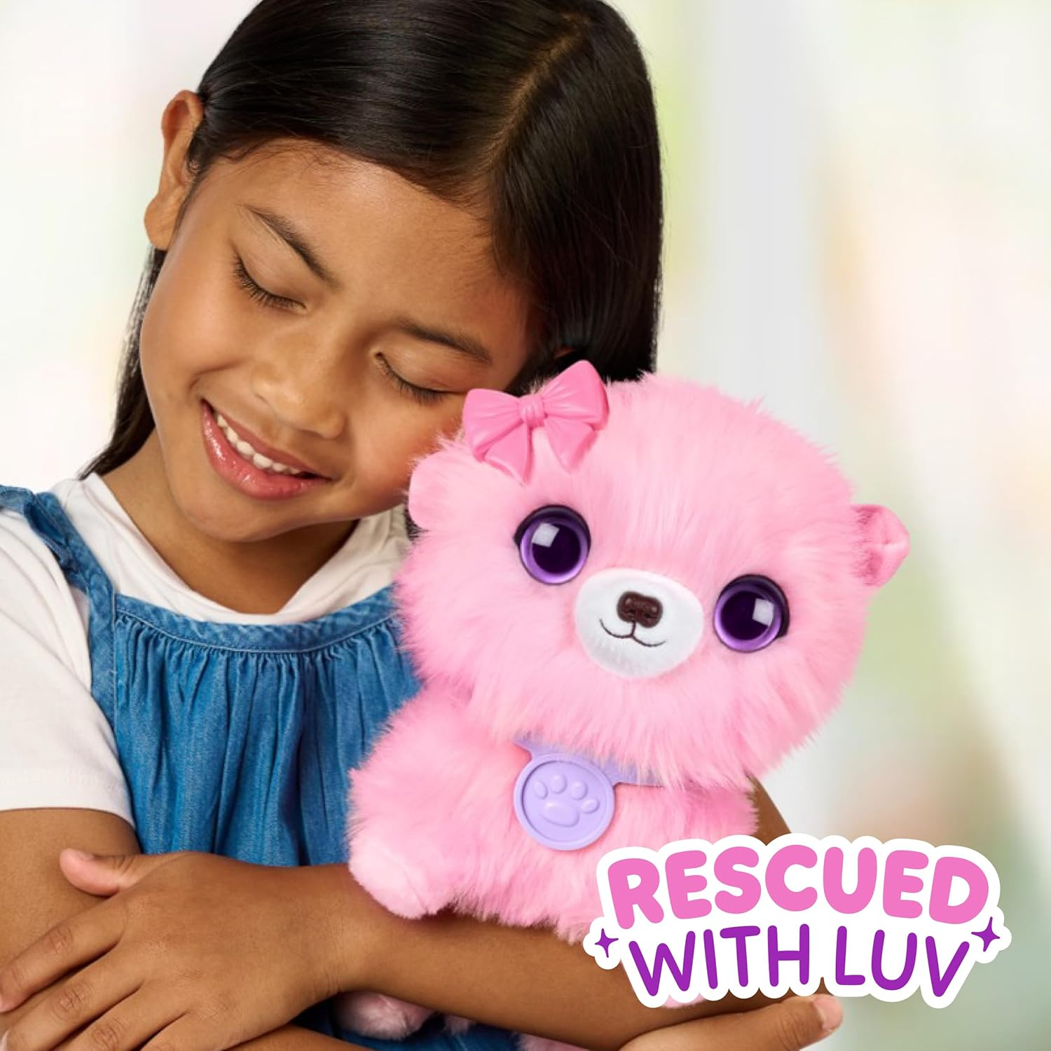 Scruffaluvs Pet Scruffs Pink Mystery Plush Toy, 19Cm (7.5") Tall - Wash to Reveal 1 of 3 Rescue Pets: Puppy, Bunny, or Kitty - Includes 22Cm (8.7") Deluxe Pet Carrier. Styles May Vary. image number 4