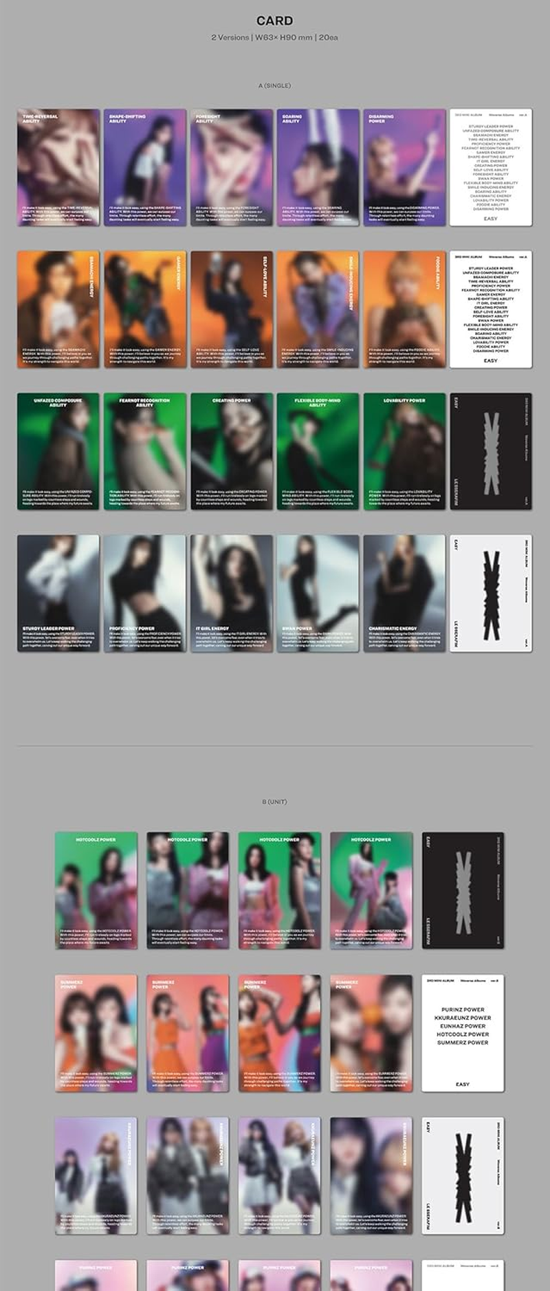 DREAMUS LE SSERAFIM Easy 3Rd Mini Album Contents+Card+Tracking Sealed LSFM (Weverse Albums Random Version) image number 5