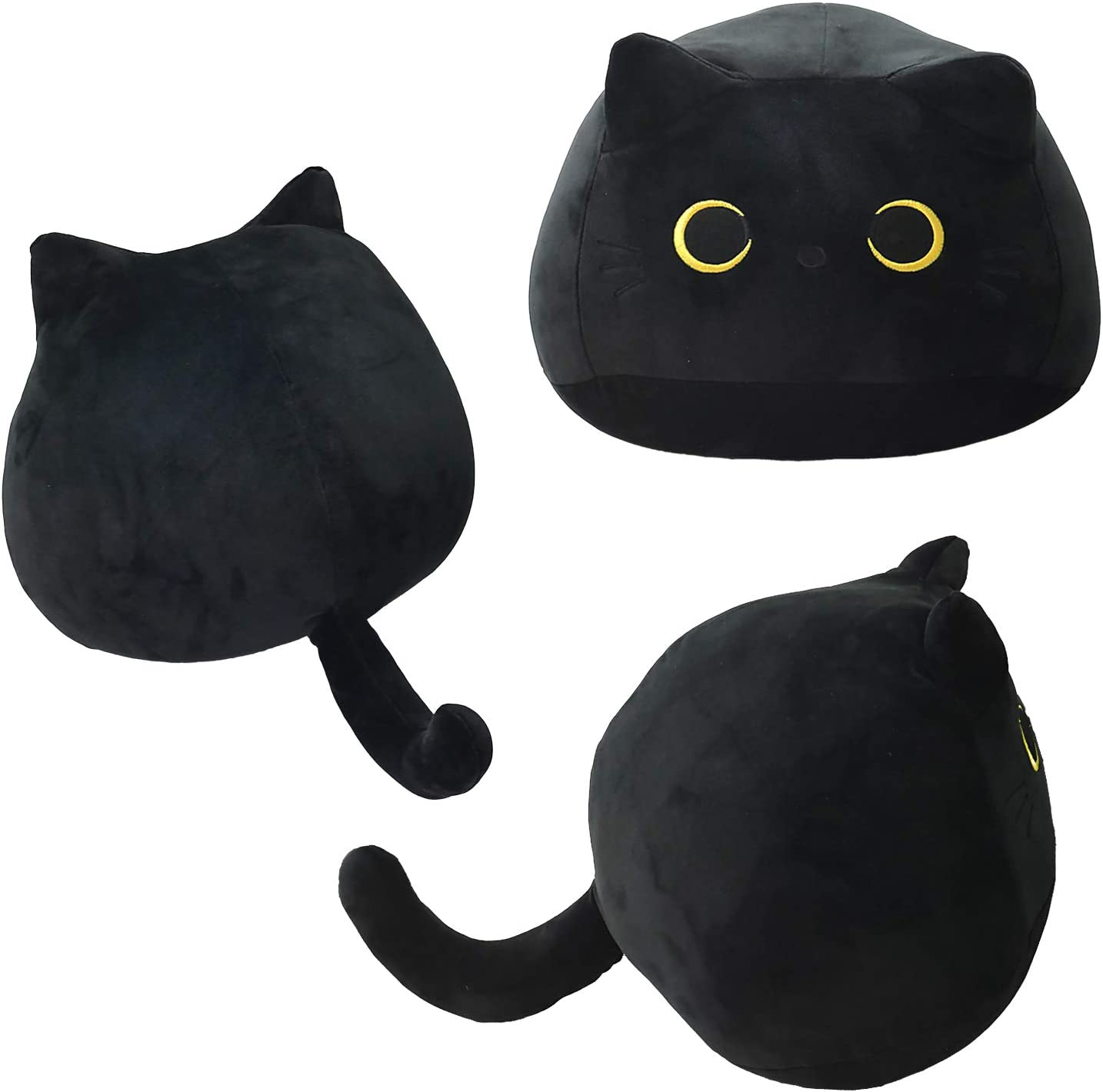 Bettli Very Soft Cute Black Cat Kitten Big Hugging Pillow Plush Stuffed Animal 18Inches image number 1