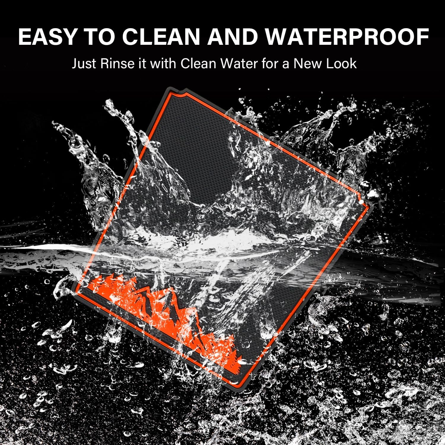 MOCHENT Dashboard Mats for Subaru Crosstrek Accessories 2023-2018, Forester 2019-2024, Impreza 2018-2023, Interior Non-Slip Dash Mat Pad Liner (Orange) image number 2