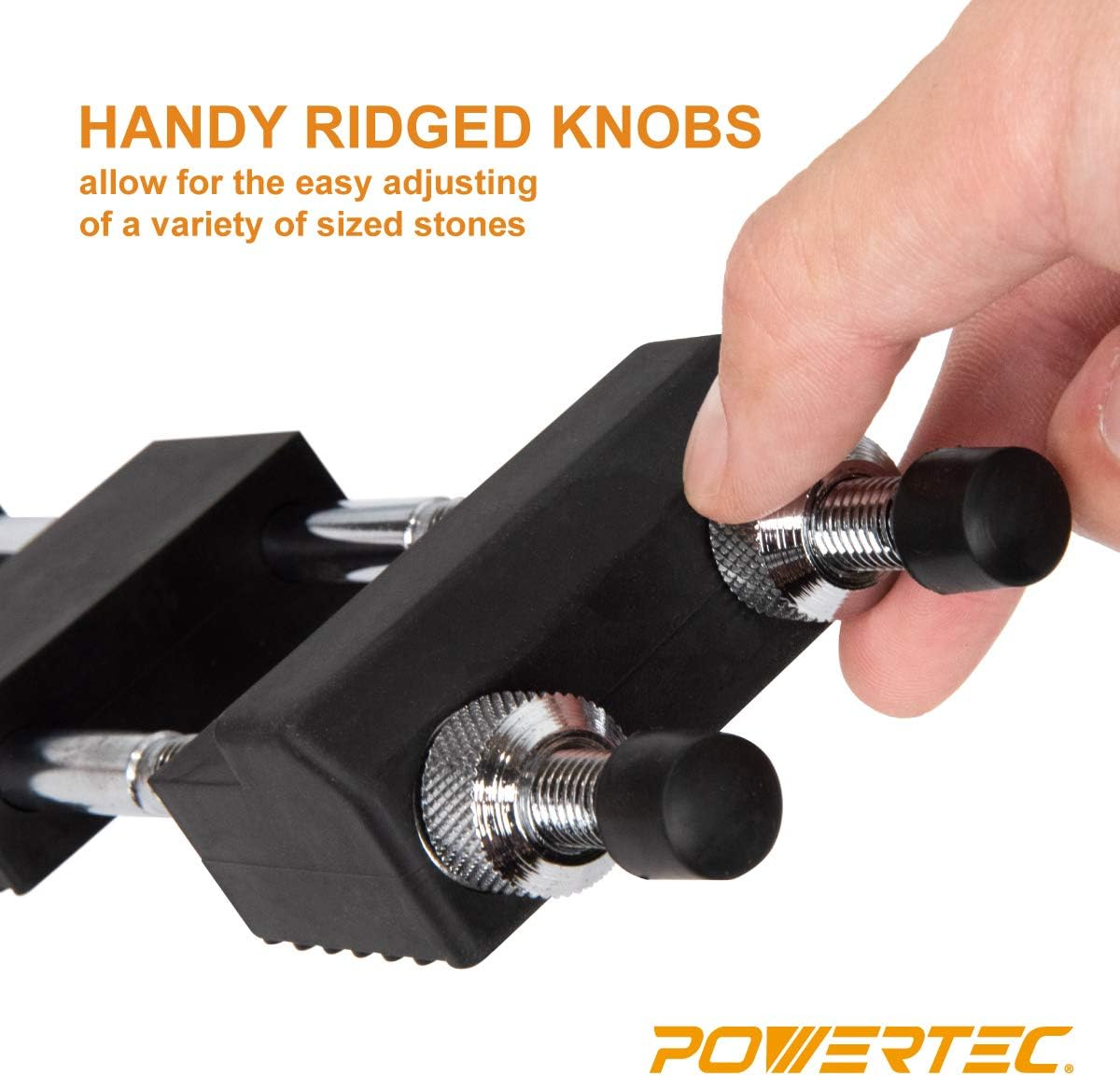 POWERTEC 71013 Sharpening Stone Holder, Adjustable 5-1/2-Inch to 9-Inch Whetstone Knife Sharpener Holder with Non-Slip Base image number 4