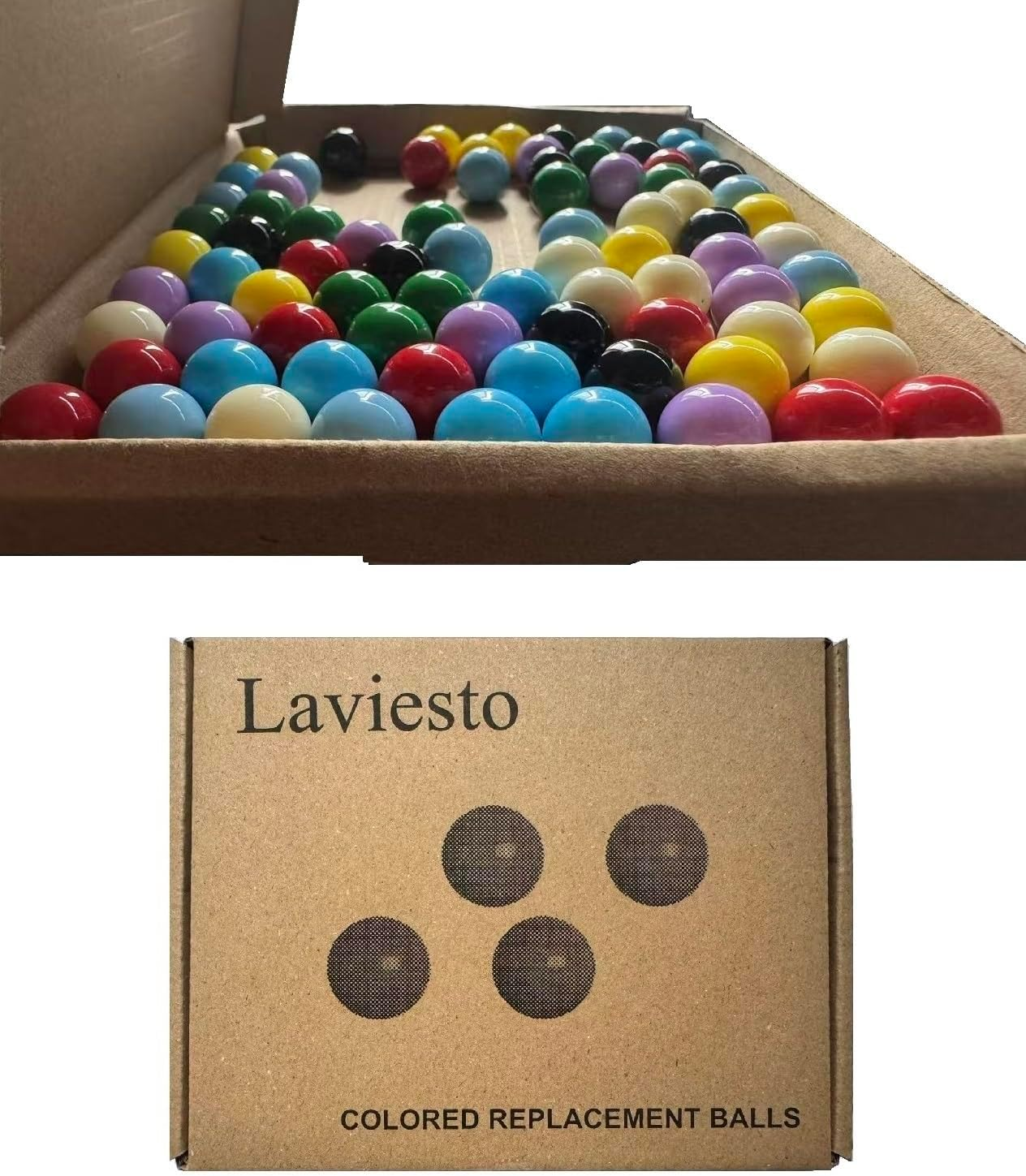 Replacement Marbles, 80Pcs Solid Color Balls for Chinese Checkers, Aggravation, Marble Run (14Mm/8 Colors) image number 5