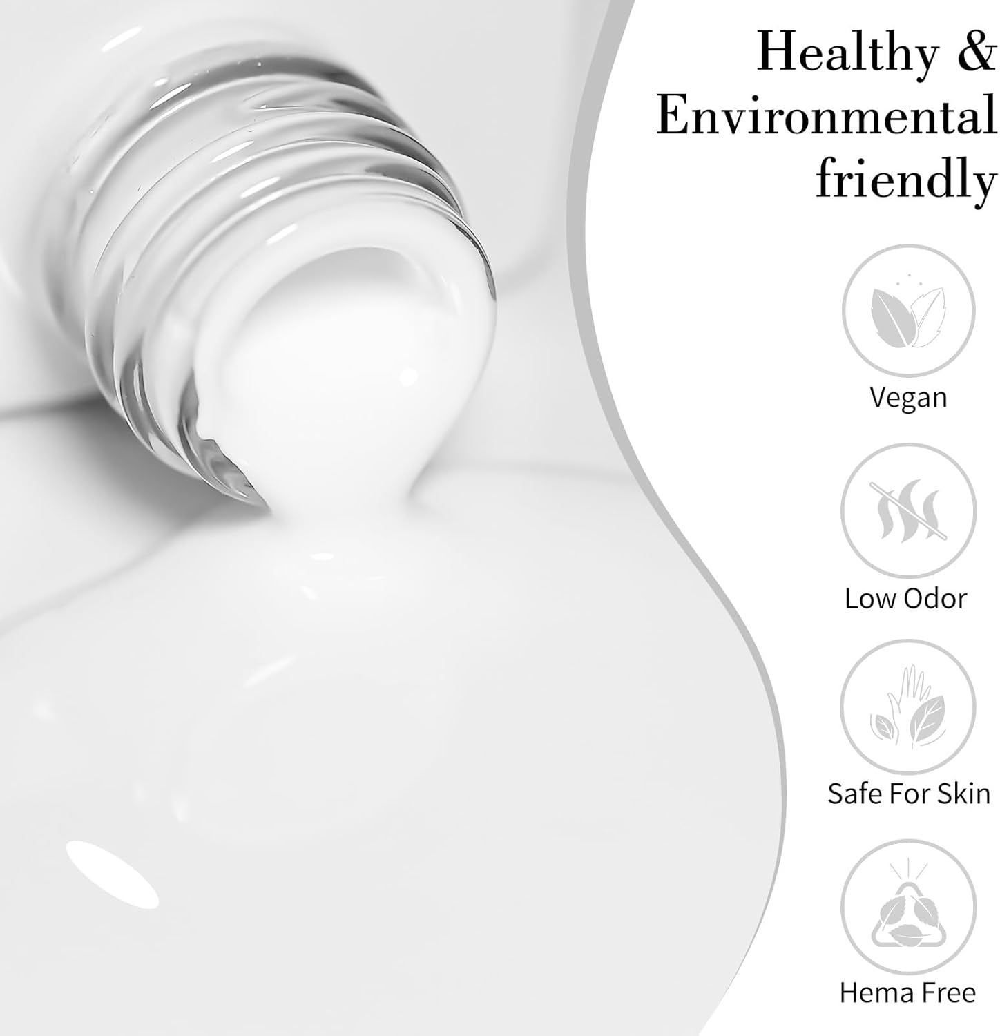 CANNI White Gel Polish &ndash; 1 Pc Pure White, High Gloss UV/LED Soak-Off Gel Nail Polish for French Manicure, DIY & Salon Quality for Grils & Women image number 3