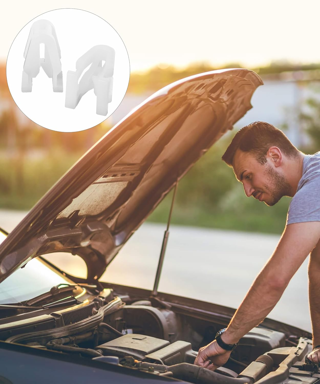 20PCS Car Clips,Car Accessories Plastic Fasteners,Nylon Retainer Clips,Car Front Console Retainer,Automotive Clips Car Dash Dashboard Console Trim,Dash Retainer Clips Replacement for Most Cars image number 2