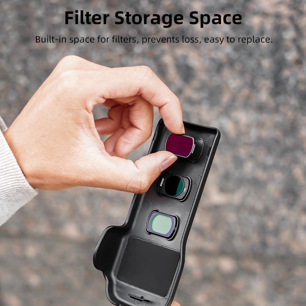 Protective Case for DJI Pocket 3: Anti-Fall Storage Handheld Hard Shell Accessories - Cover for DJI Osmo Pocket 3, Portable Cage Protector Cap Holds 3 Filters, Lens Hood Full Protection, Black image number 4