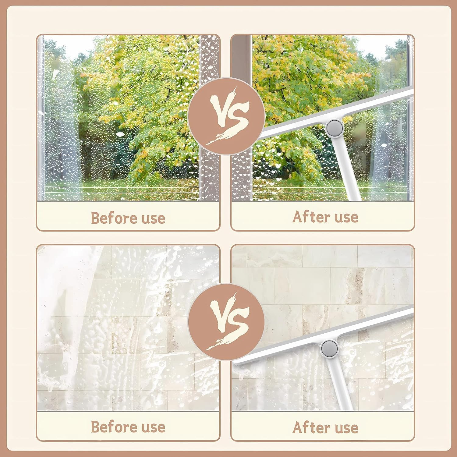 T-Shape Shower Squeegee for Window Glass,1Pc Heavy Duty Window Scrubber Flooring Scrubbler of Bathroom, T-Shape Glass Scraper Cleaning Wiper,Silicone Shower Window Squeegees, White - Blue image number 5