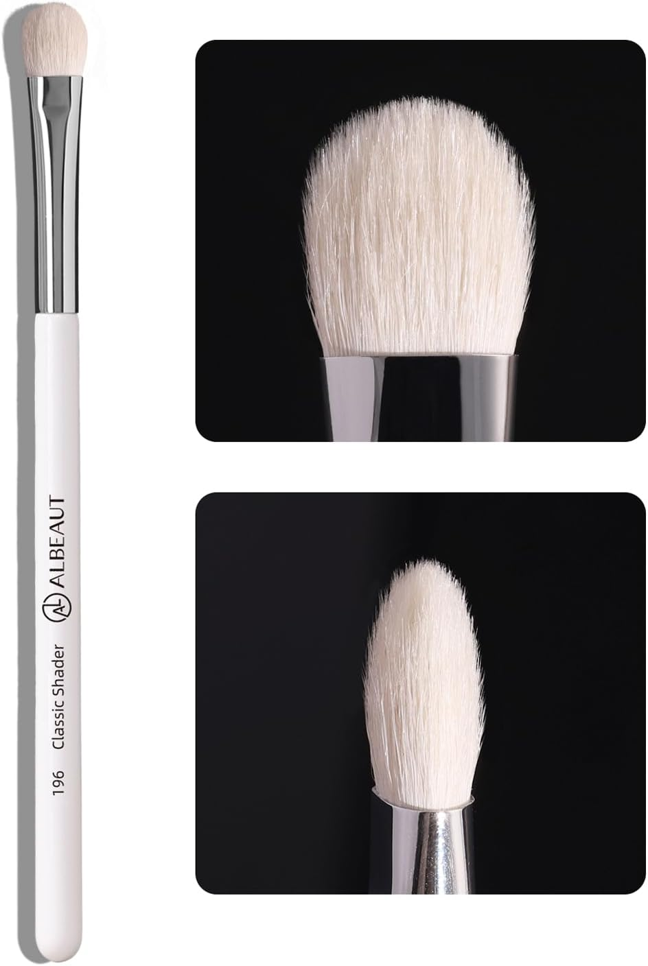 Albeaut Eye Shadow Brush for Shading, Dense & Soft Eyeshadow Applicators for Smokey Eyes Makeup, Powder Eye Shadow Blender (196 Classic Shader) image number 3