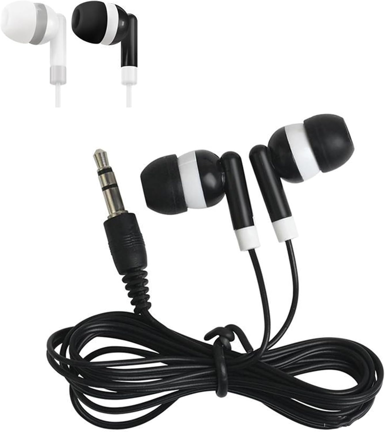 3.5Mm In-Ear Cord Earphone for Smartphone Earphones Sound Powerful Bass Noise Isolating Multifunction Earpiece Noise Isolating in Ear Earphones - Black image number 4