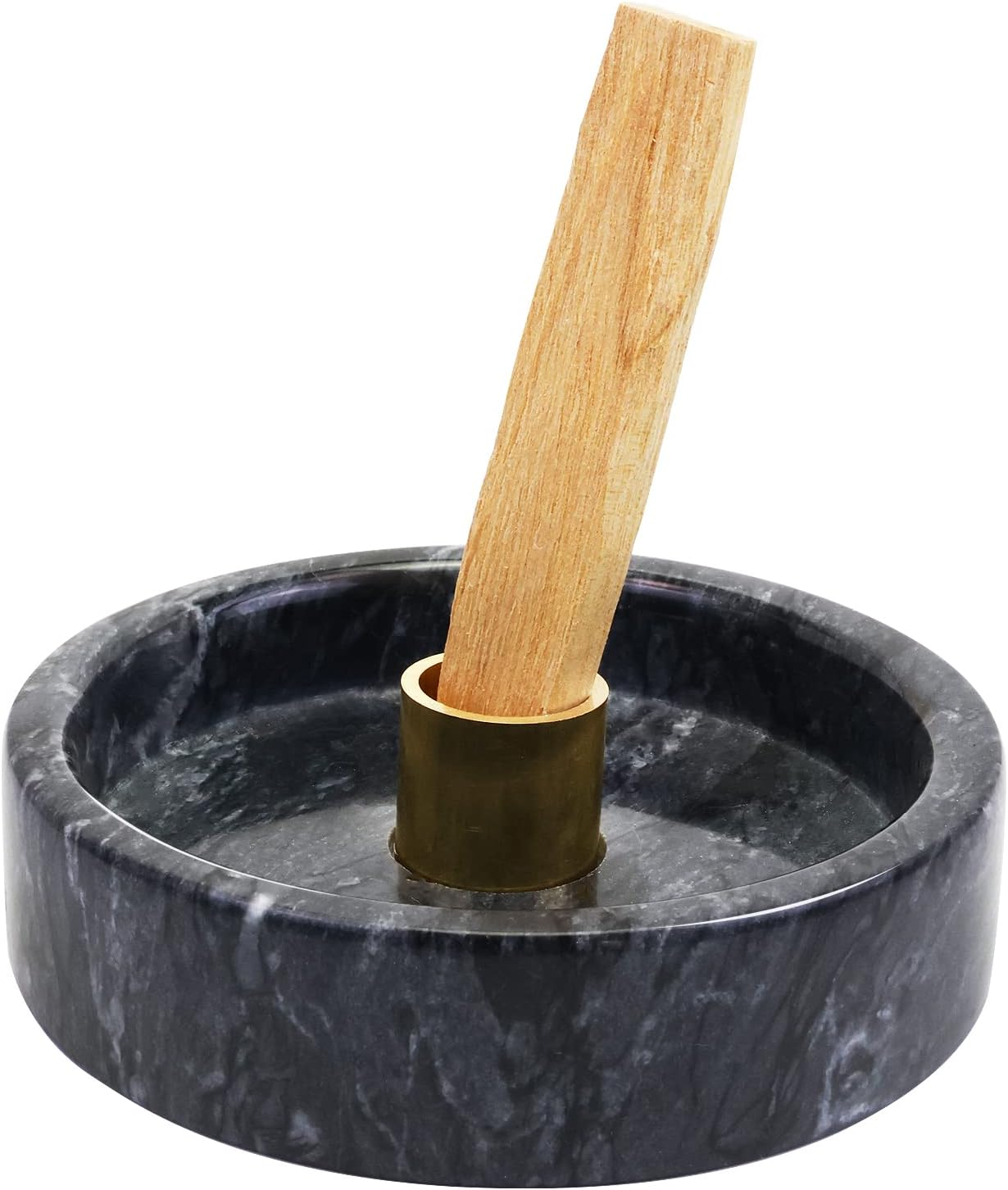 Natural Marble Palo Santo Holder,Incense Burner for Palo Santo Sticks, Handmade Stick Incense Holder Ideal for Smudging, Incense Burning, Decoration.Easily Grab All Incense Ash (Black) image number 3