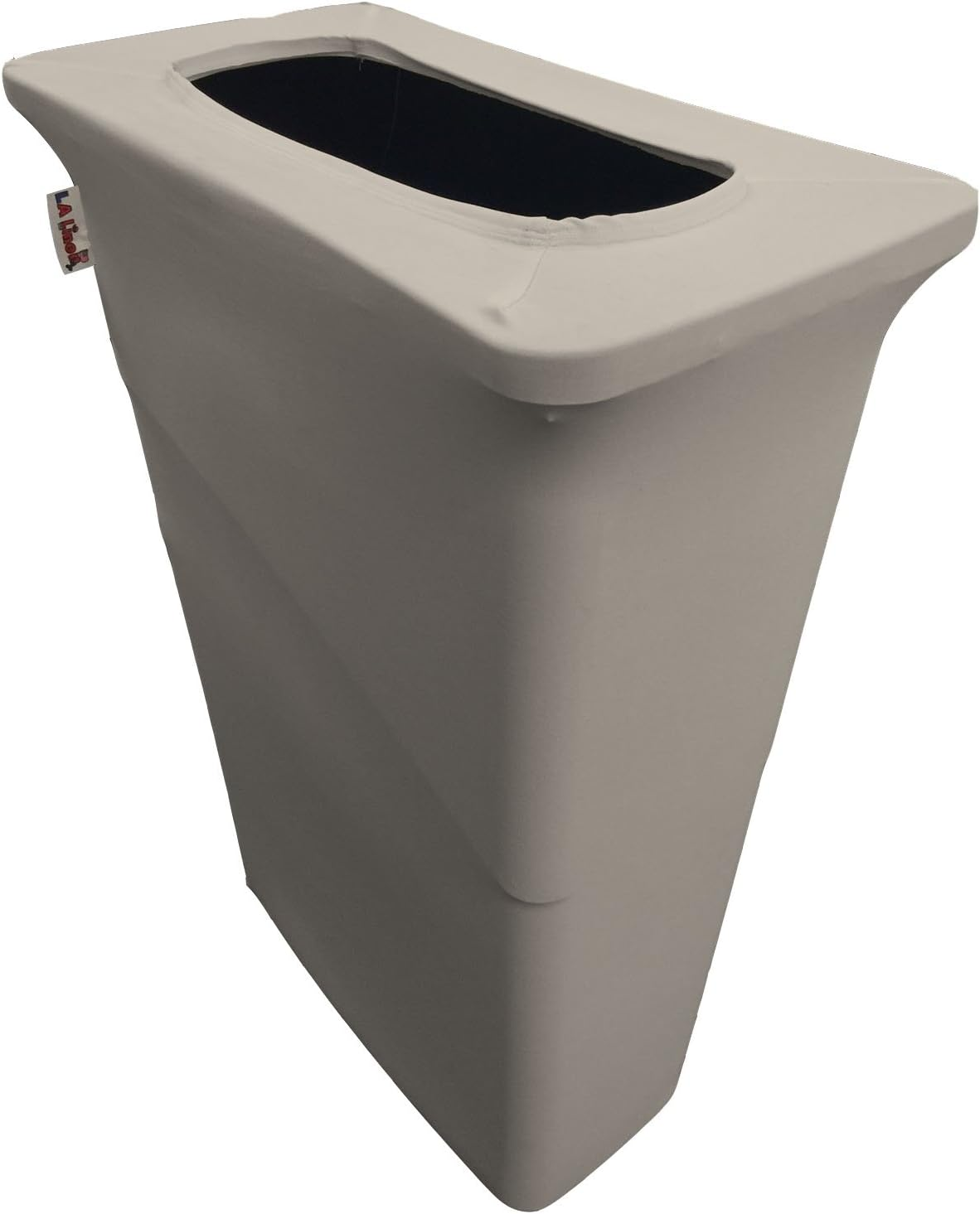 LA Linen Stretch Spandex Trash Can Cover for Slim Jim 23-Gallon, Royal Blue image number 6