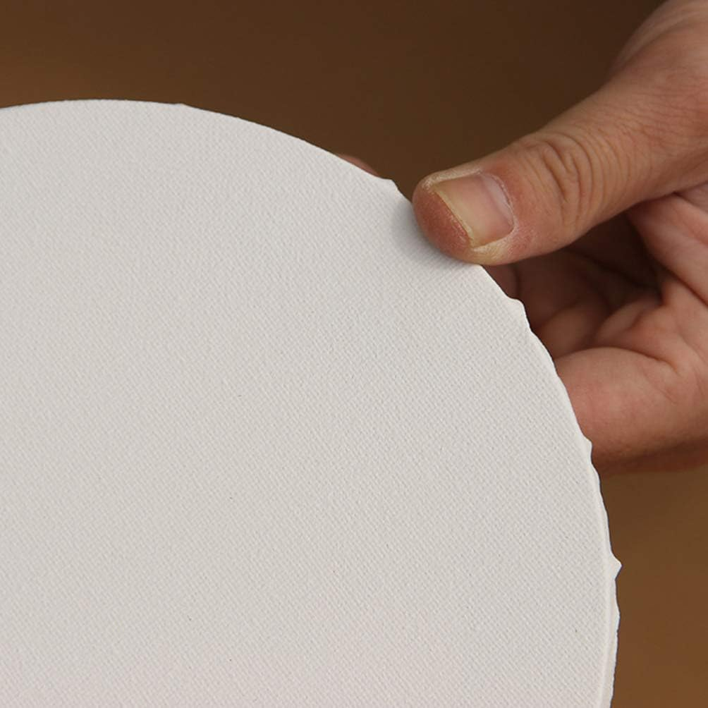 Didiseaon round Canvas for Painting: Pre-Stretched Circle Canvas Blank Frame 50Cm White Art Canvases Panels for Oil, Acrylic, Gouache, Crafts Drawing Painting DIY image number 3