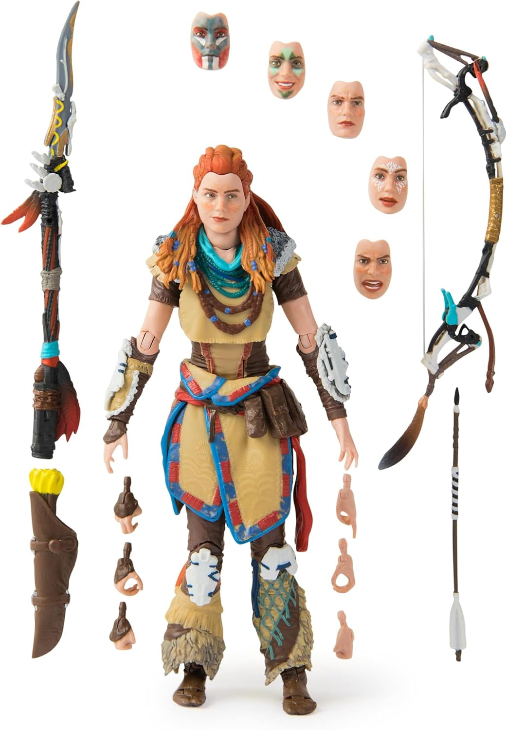 Playstation Horizon Forbidden West, Deluxe 15-Cm Aloy Action Figure with 15 Accessories, the Shapes Collection, for PS5 Fans & Collectors Aged 17+ image number 1