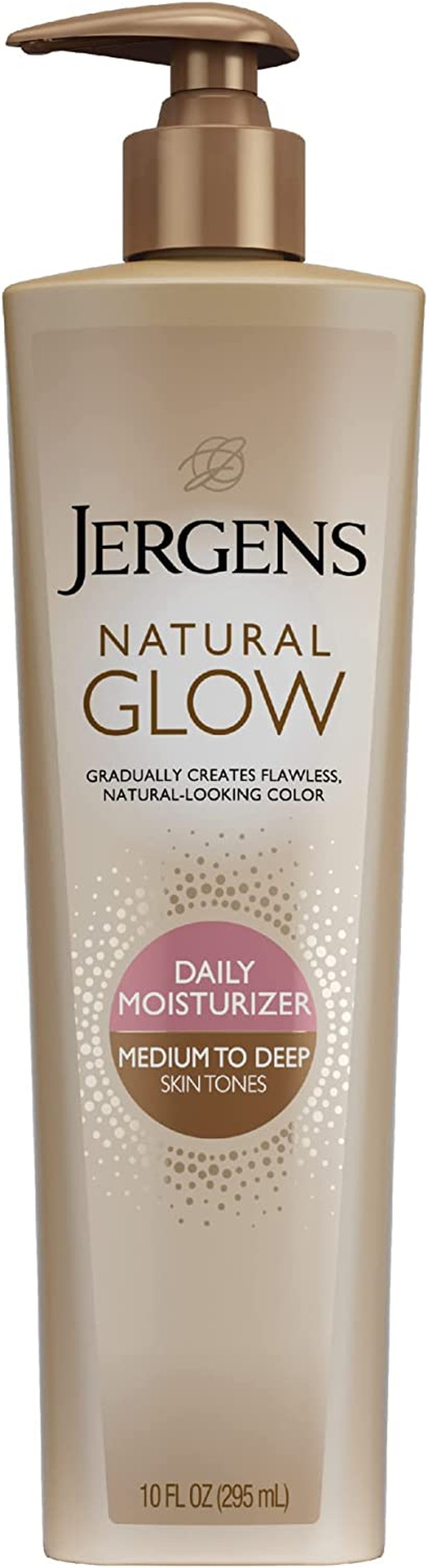 Jergens Natural Glow 3-Day Self Tanner for Medium to Deep Skin Tone, Sunless Tanning Daily Moisturizer, for Streak-Free and Natural-Looking Color, 10 Oz - 221 Ml (Pack Of 1), White image number 1