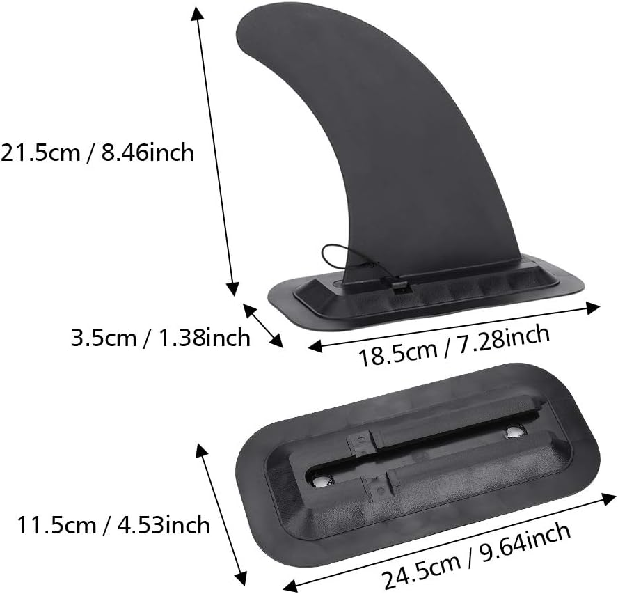 Tbest Surf & SUP Fin - Detachable Center Fin Removable Stand up Paddle Board Surfboard Tail Rudder Plastic Surfing Watershed Fin for Long Board Surfboard Paddleboard image number 3