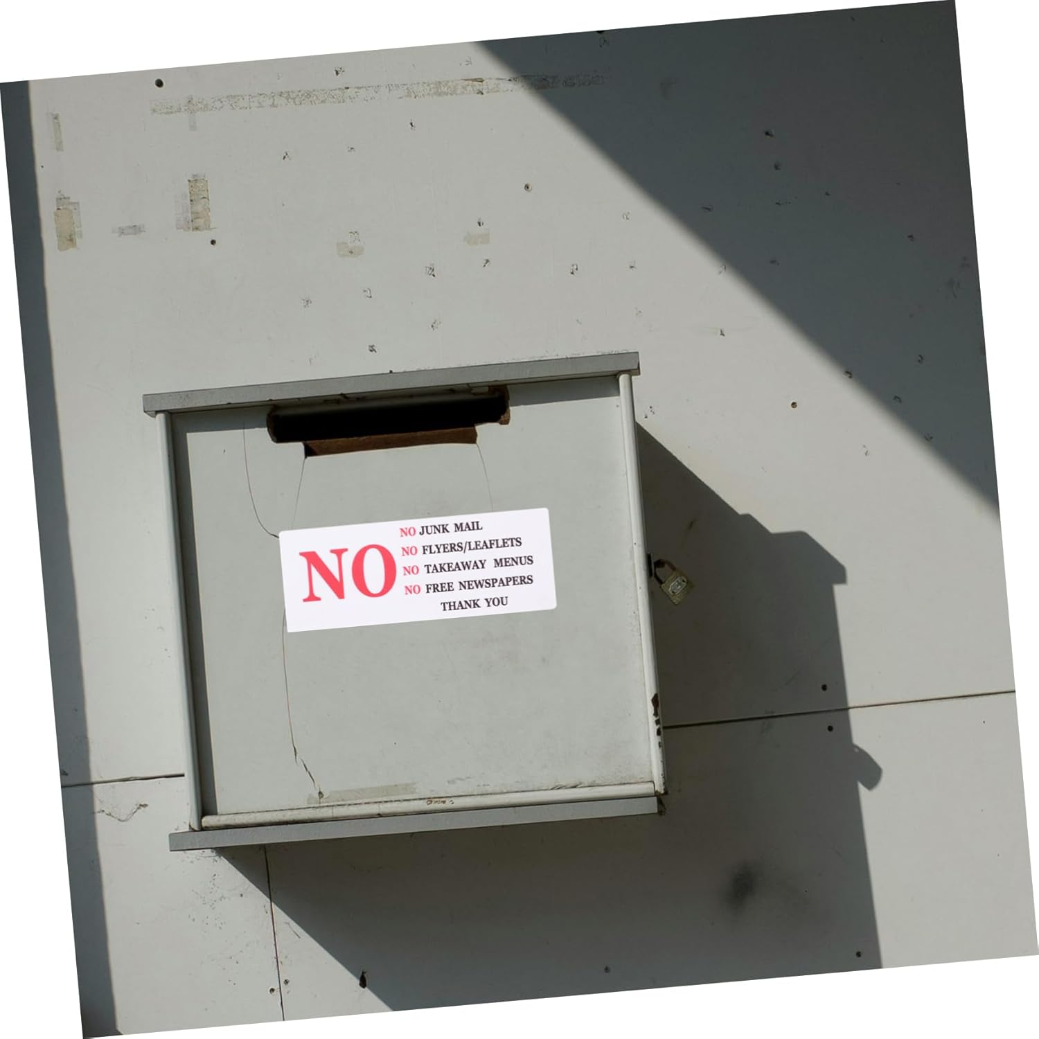 WOONEKY No Junk Mail Sticker for Mailbox 2-Pack PVC Adhesive Decal Weatherproof Warning Sign for Home and Business Reliable Reminder to Prevent Unwanted Flyers image number 3