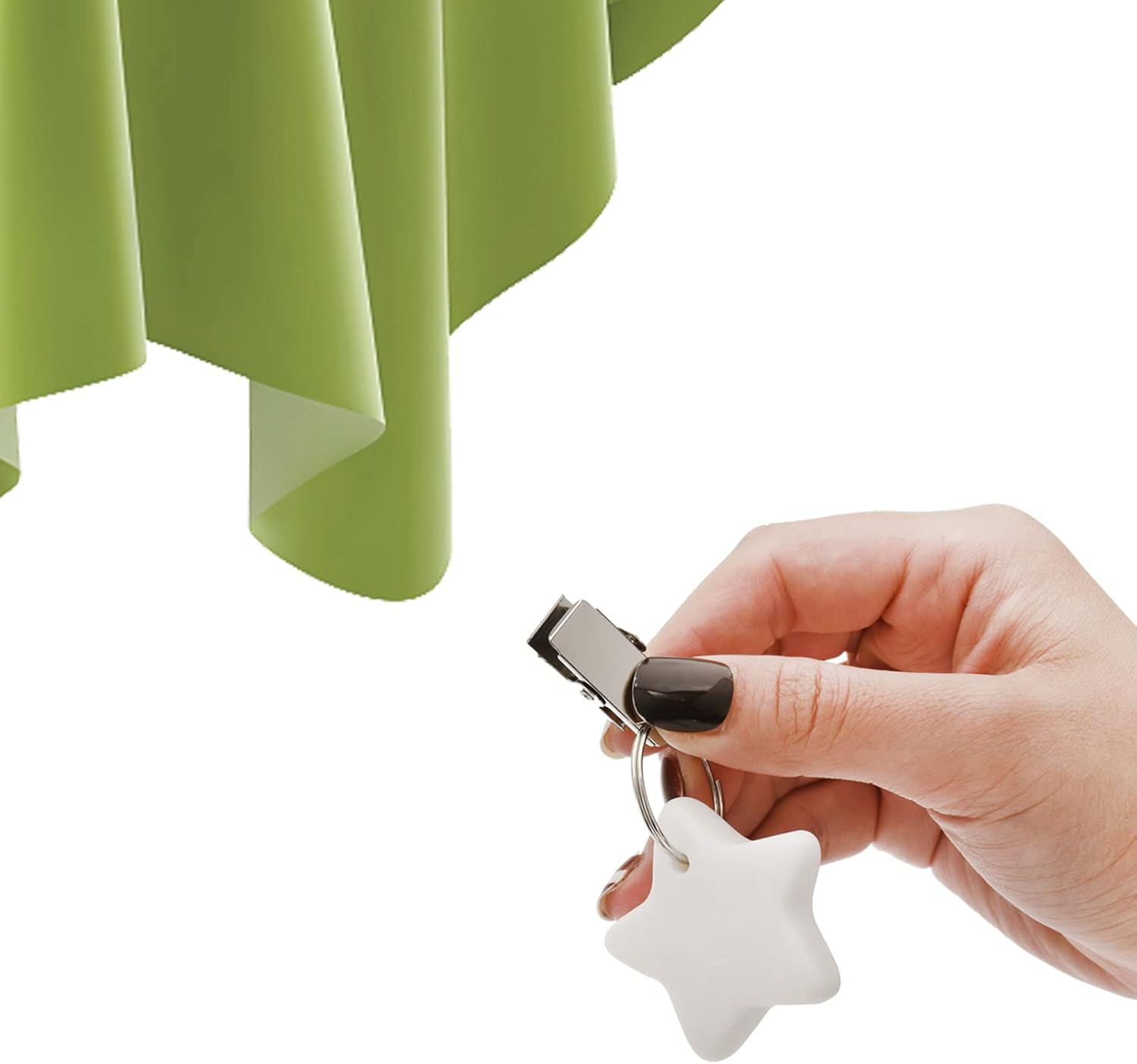 AVLA 10 Pack Tablecloth Weights, Table Cloth Pendant Stones with Metal Clips, Heavy Marble Tablecloth Hangers, Stainless Steel Table Covers Clamps for Decoration, Outdoor, Picnic, Family Dinner Party image number 3