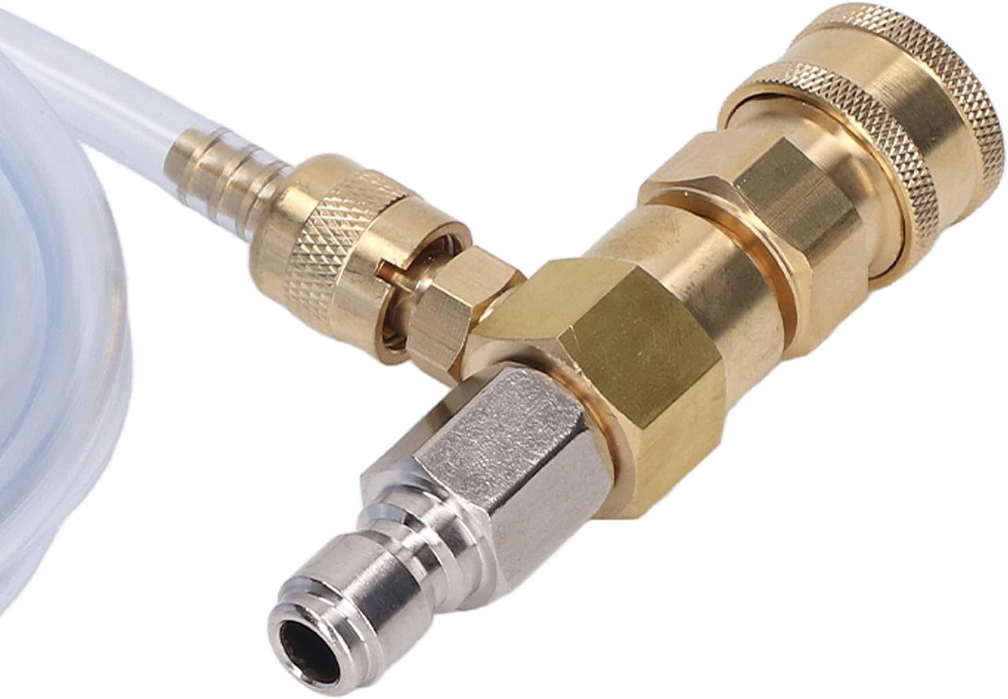 Pressure Washer Chemical Injector 5000PSI Brass Stainless Adjustable Downstream Injector with 9.8Ft Tube image number 4