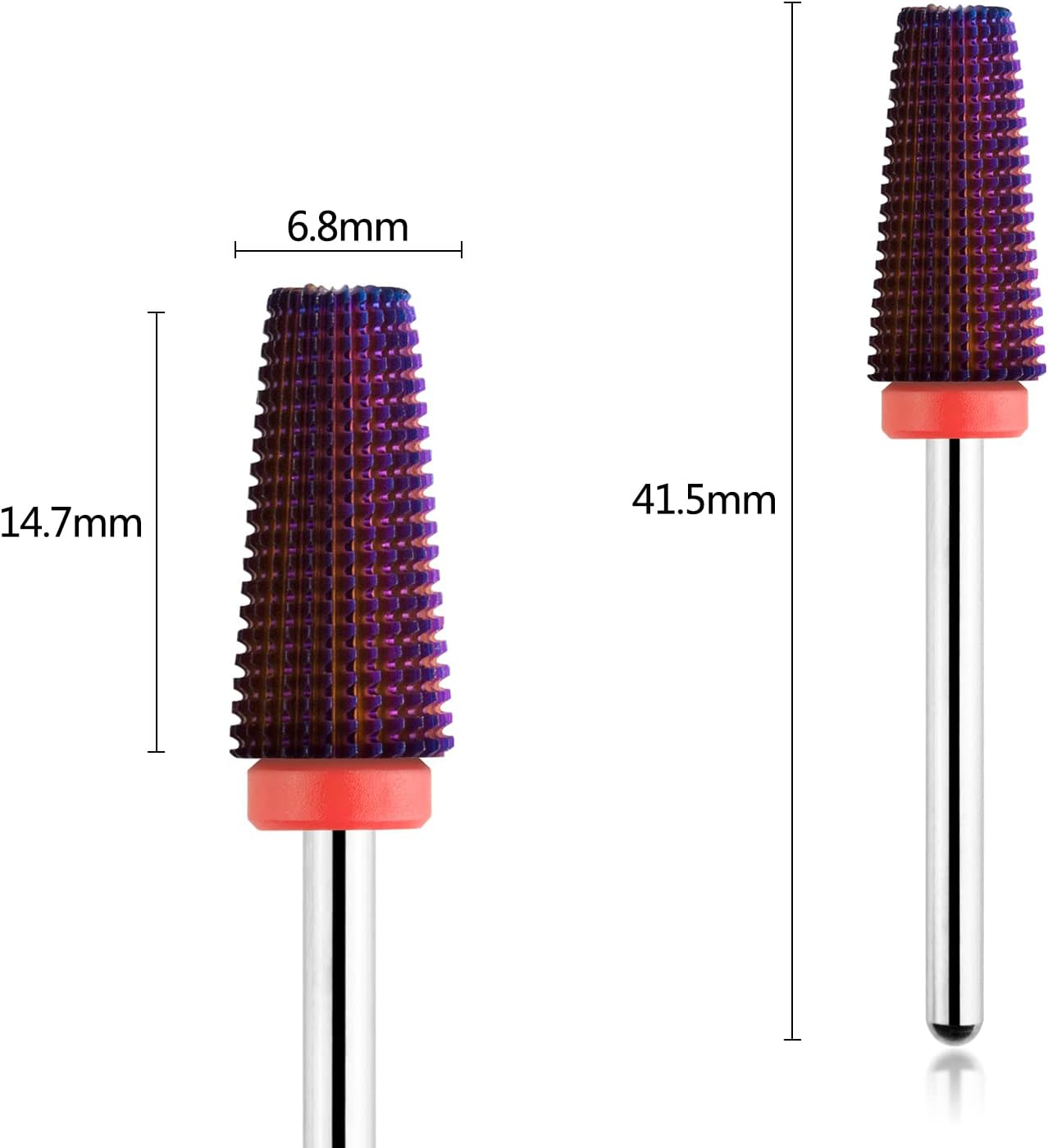 BNG 5-In-1 Cutter Bit for Gel Nails, Carbide Nail Cutter for Acrylic Nails, Professional 3/32 Inch Electric Nail Drill, Tungsten Steel Bits Manicure Pedicure Salon Tool (Fine, Purple) image number 2