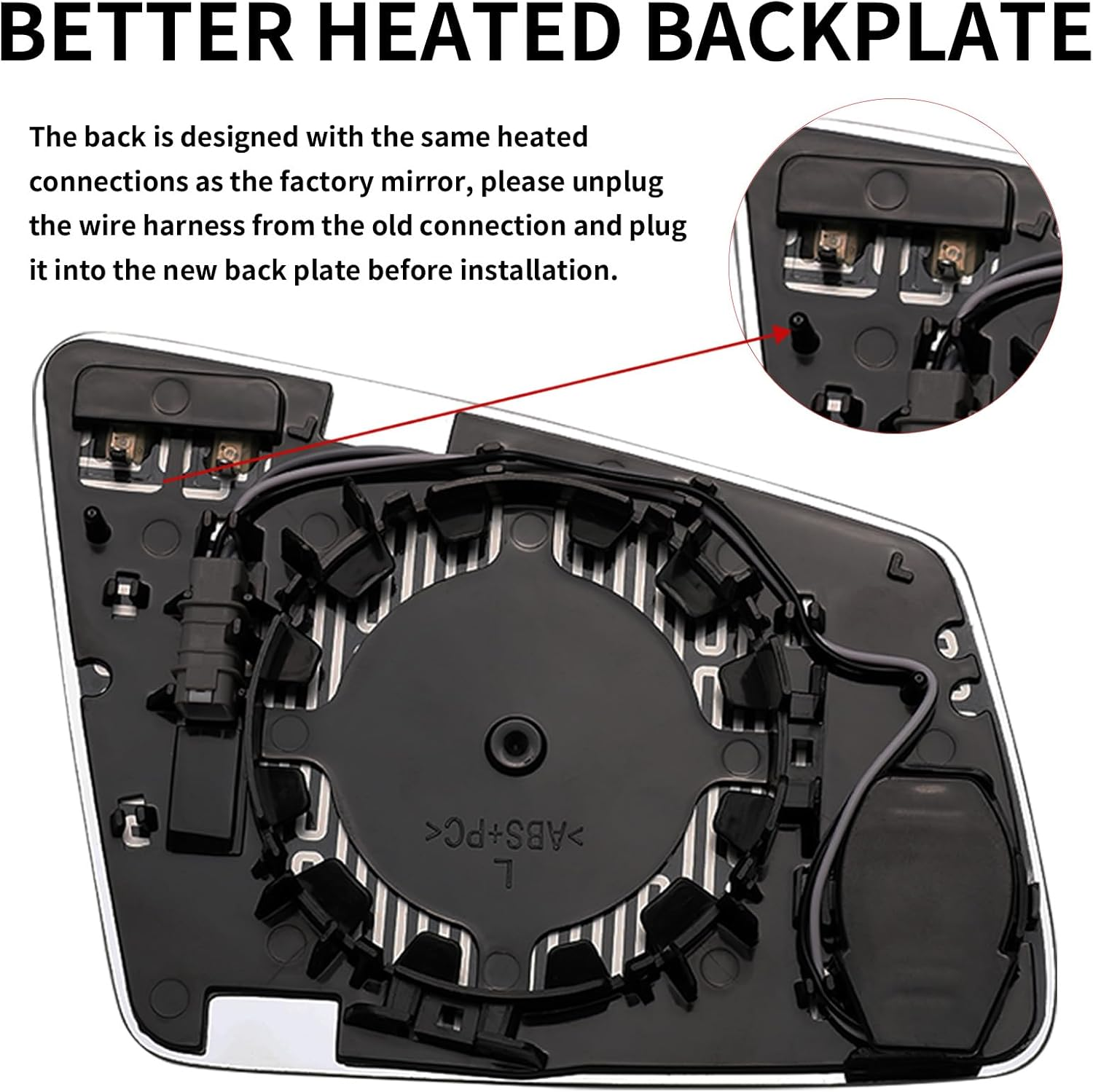 LOIYLLEN Left Side Mirror Replacement for Mercedes Benz a B C W204 E W212 S W221 GLA GLK - Left Side Mirror Glass, Rear View Mirrors Glass with Power Heated & Blind Spot(A2128102121) image number 1