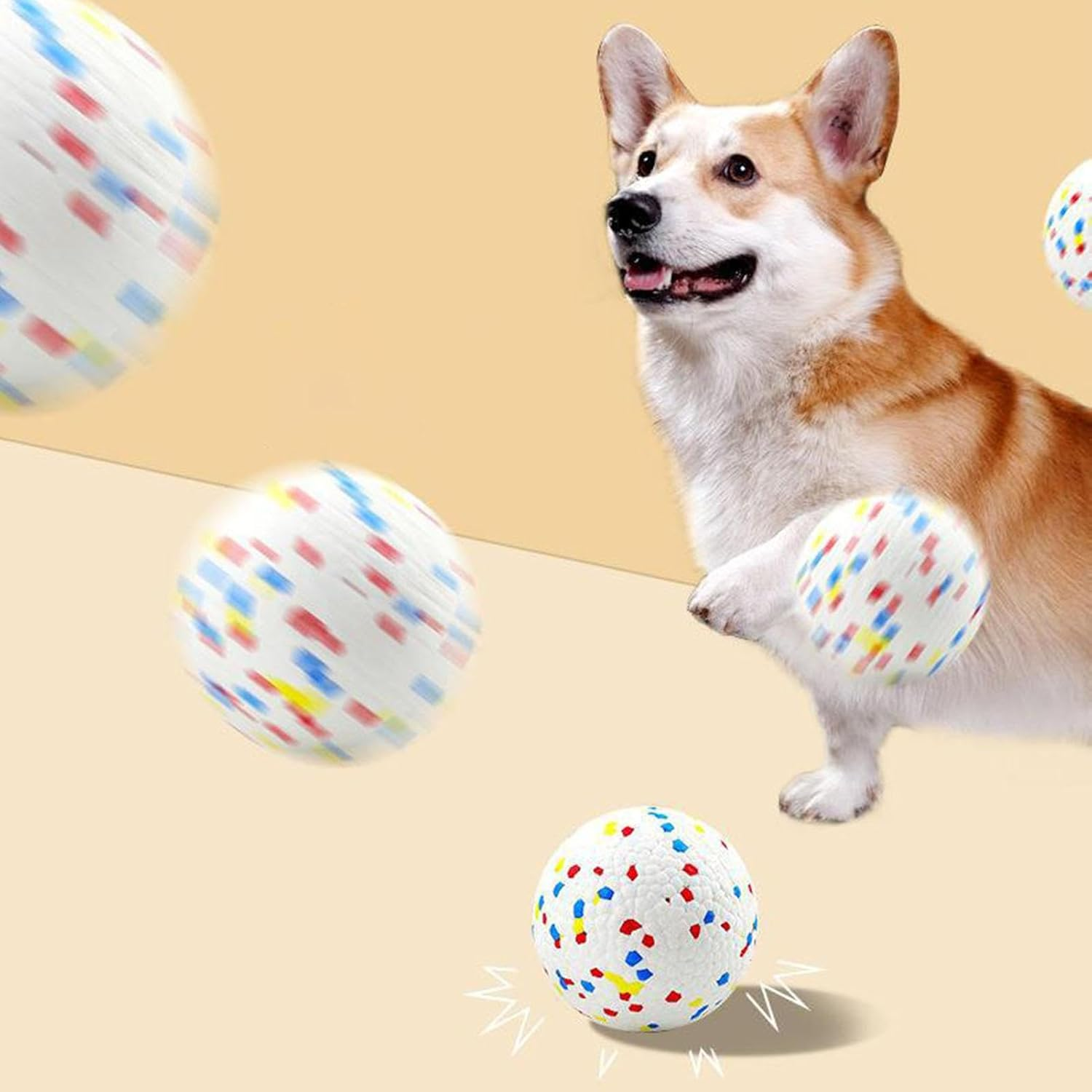 Cileznw Dog Toy Ball, Dog Teething Ball - Dog Toy Unbreakable Tube Ball Teething Toy | Fun Outdoor Puzzle Toy Pet Pacifier for Small Animals, Puppies, Dogs, Interactive image number 6