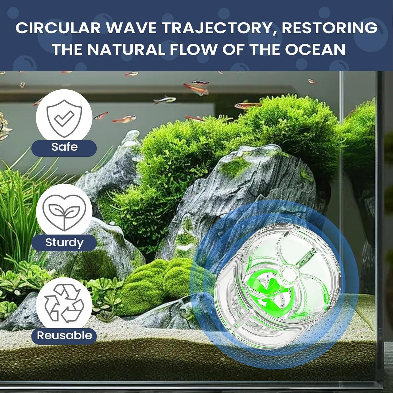 Water Circulation Pump | Glowing Circulator,Water Circulator,For Oxygen Aeration Fish Tank Pond Pool Bird Bath