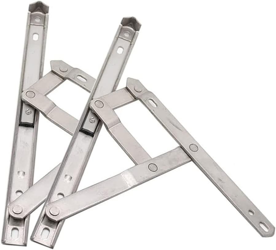 2Pcs 8 Inch Length Stainless Steel Top Hung Awning Casement Window Friction Hinges Silver Tone image number 5