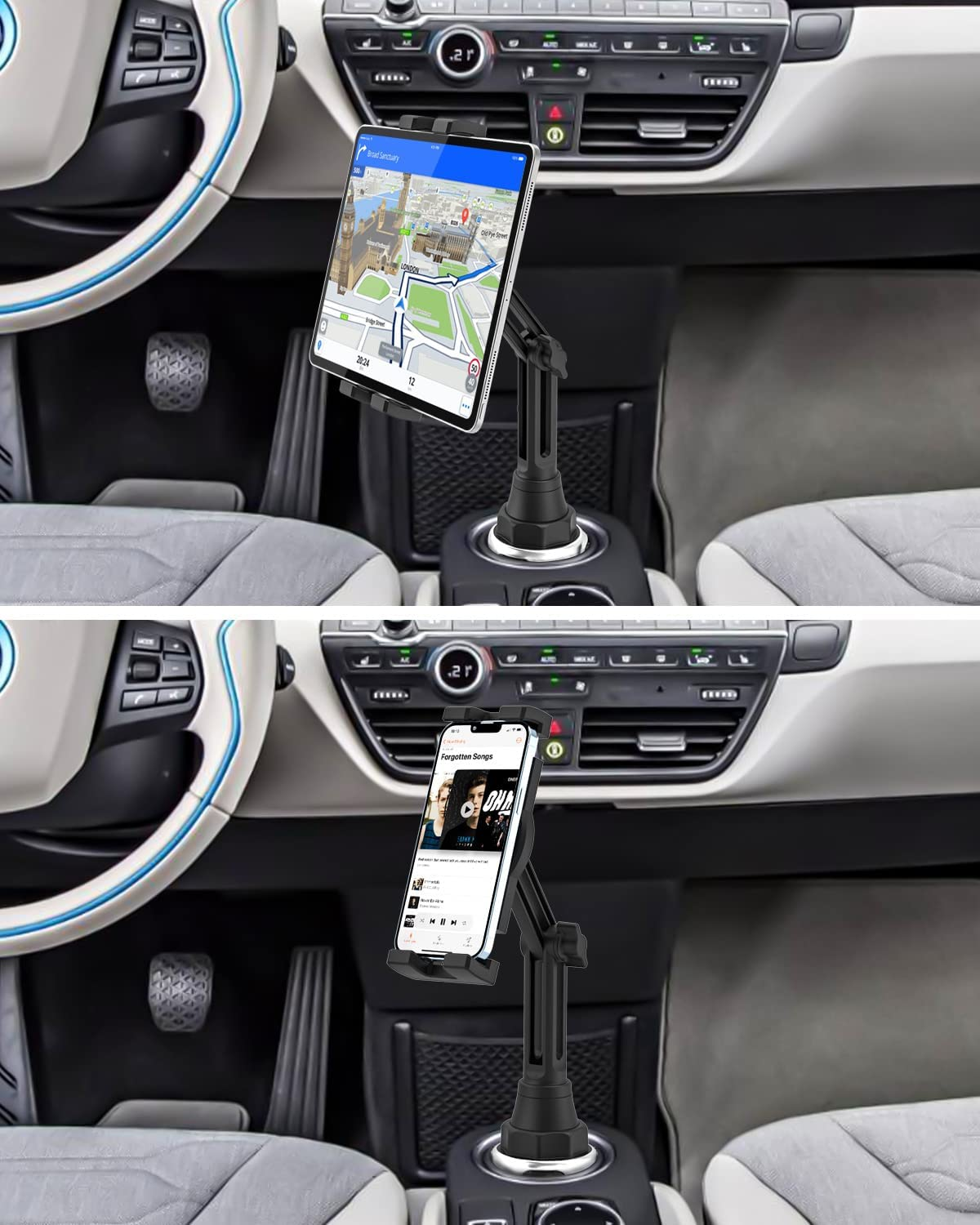 Car Tablet Holder, EXSHOW Cup Holder Tablet Mount, Car Cup Mount Tablet Phone Stand with Adjustable Arm for Ipad Pro 12.9 11 Mini Air 5 4 3, Galaxy Tabs, Iphone, 4-13" Cell Phones and Tablets image number 6