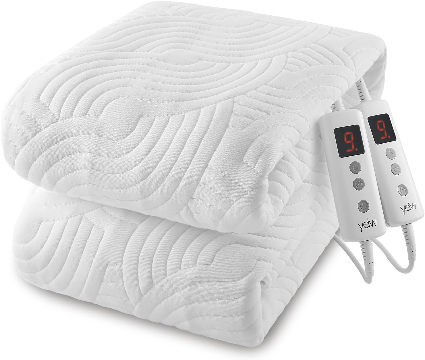 Dual Control Electric Blanket King Fitted - 182X203Cm Air Layer Heated Underblanketr with 10 Heat Settings Controller & 1-9 Hrs Auto Off,Deep Pocket Bed Warmer,Machine Washable image number 5