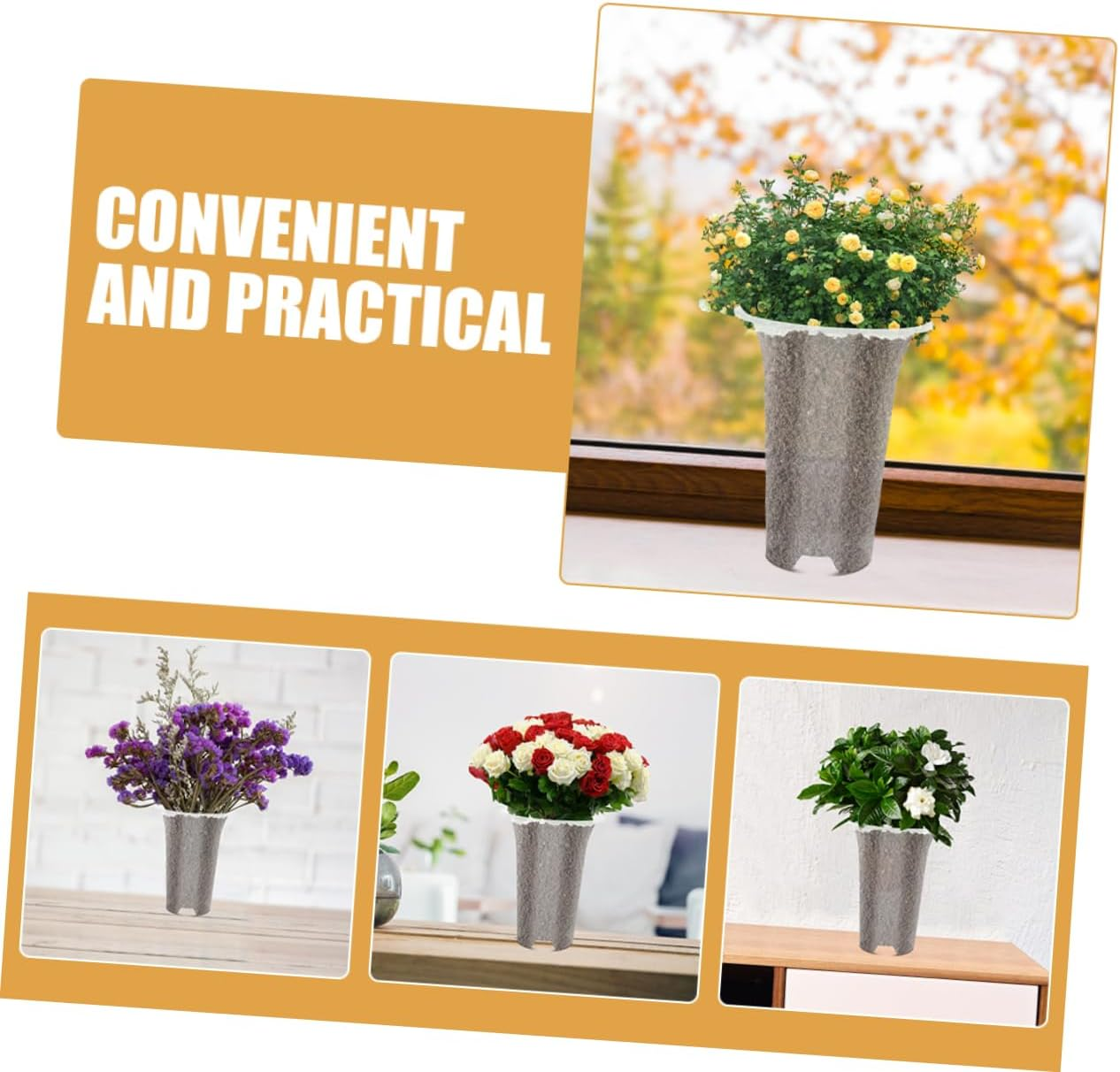 8Pcs Pp Material Orchid Pot Planters Flower Pots Side for Succulent Planting Decor image number 2