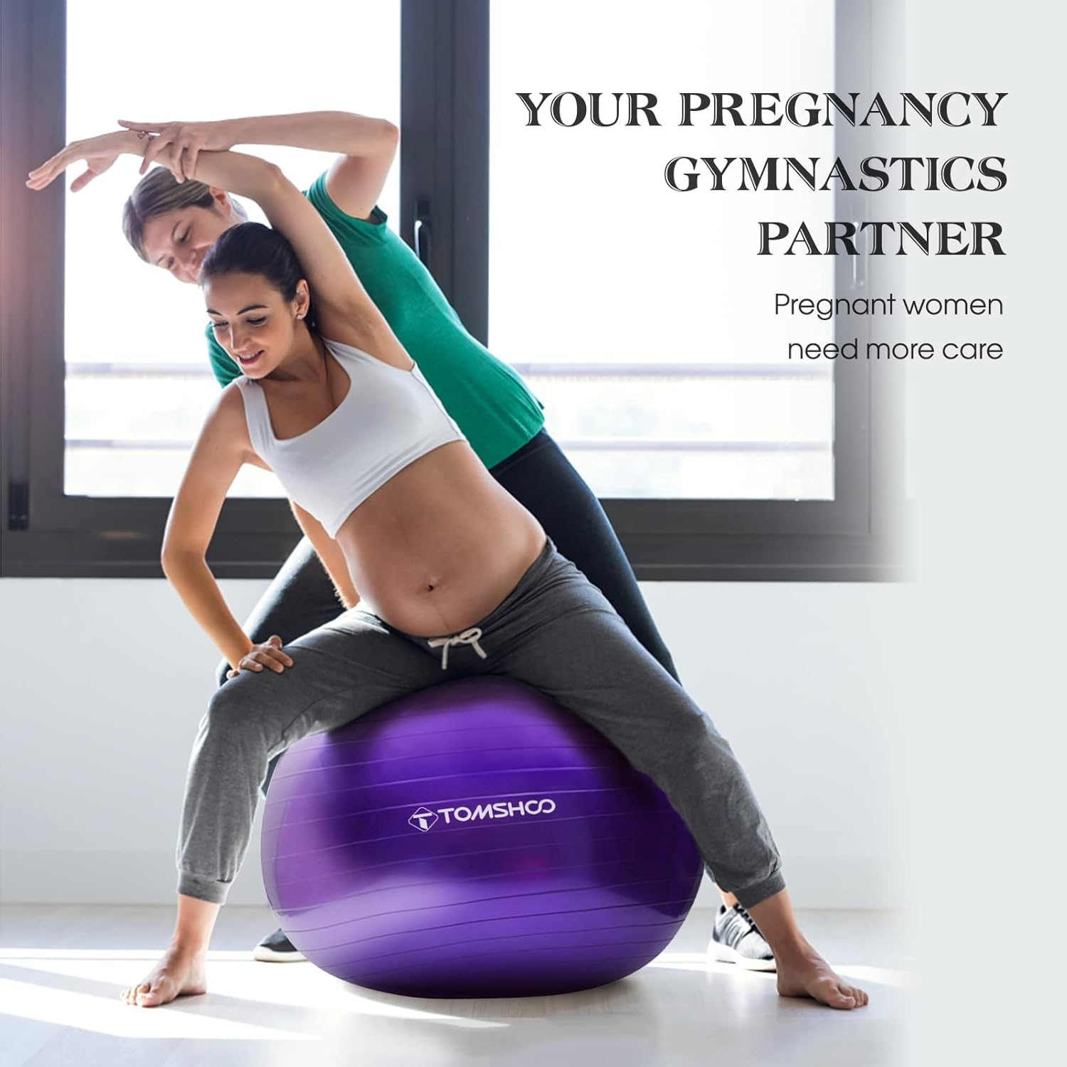 Anti-Burst Yoga Ball 45Cm/55Cm/65Cm/75Cm Stability Balance Ball Pilates Barre Physical Fitness Exercise Ball with Air Pump image number 2