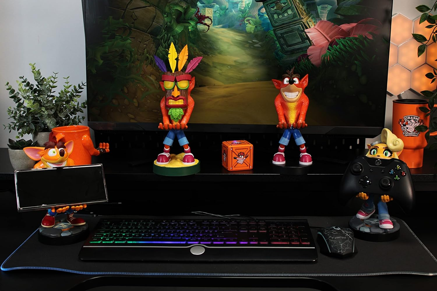 Cable Guys - Crash Bandicoot Gaming Accessories Holder & Phone Holder for Most Controller (Xbox, Play Station, Nintendo Switch) & Phone image number 2