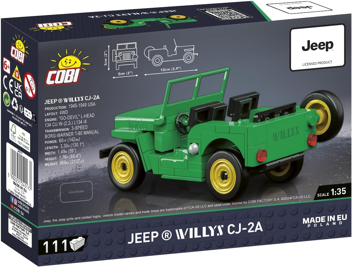 COBI Jeep Willys CJ-2A (Green) image number 2